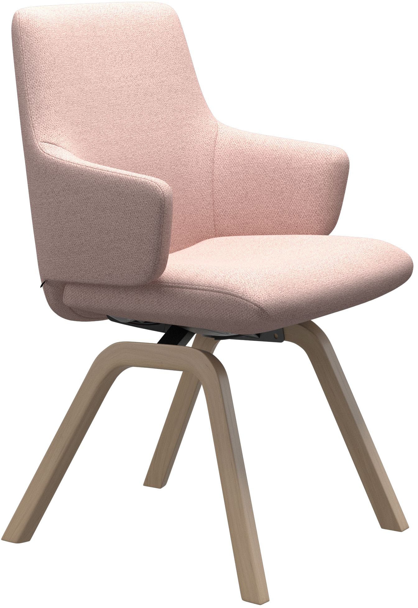 Stressless® Polsterstuhl »Laurel«, ROHLEDER Stoff Q2 FARON, Low Back mit Armlehne, Größe L, mit schräggestellten Beinen in Schwarz