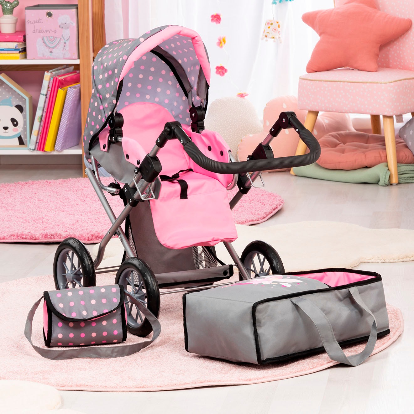 Bayer Kombi-Puppenwagen »City Star, Fee«, mit Wickeltasche