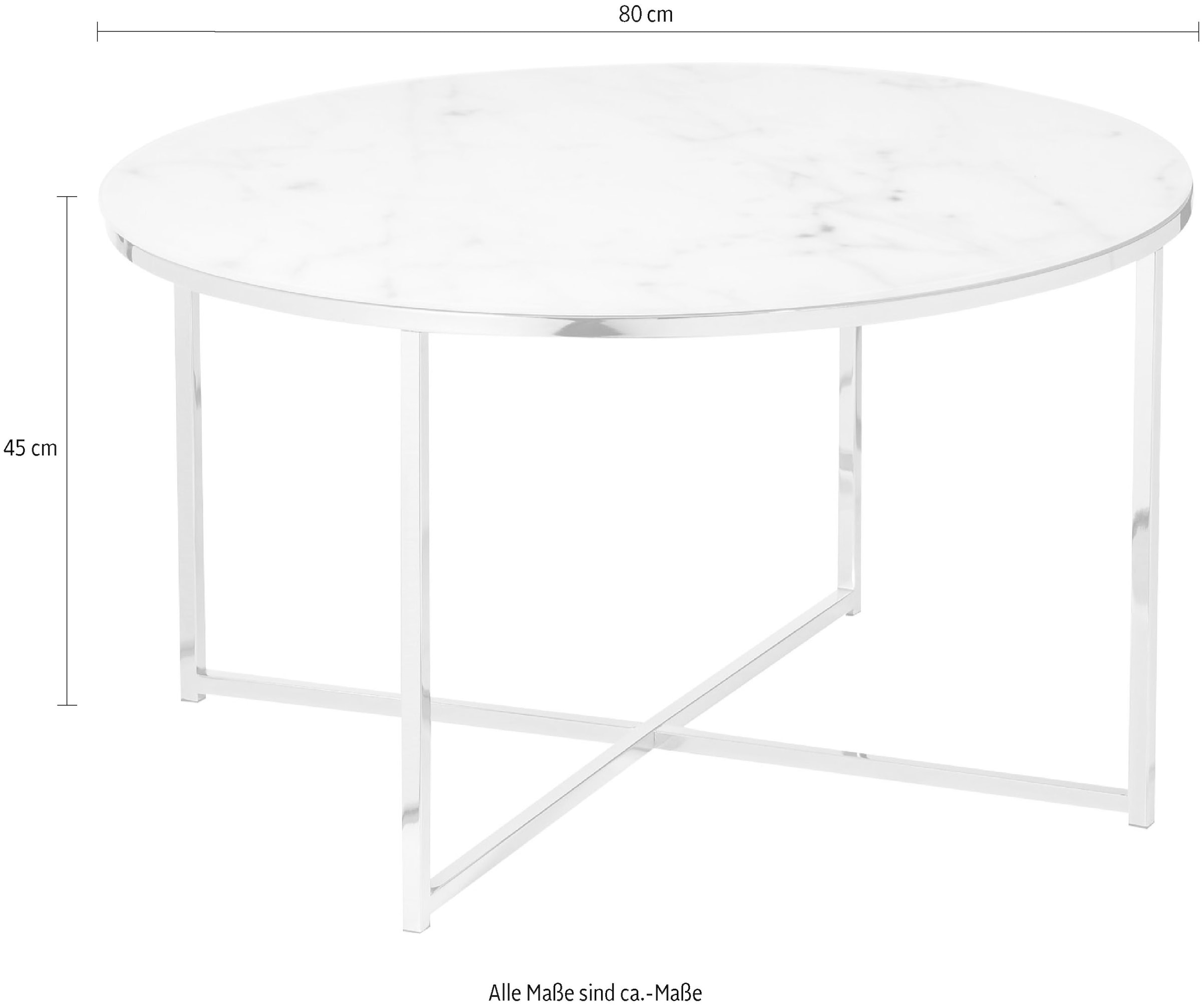 SalesFever Couchtisch, Tischplatte in Marmoroptik