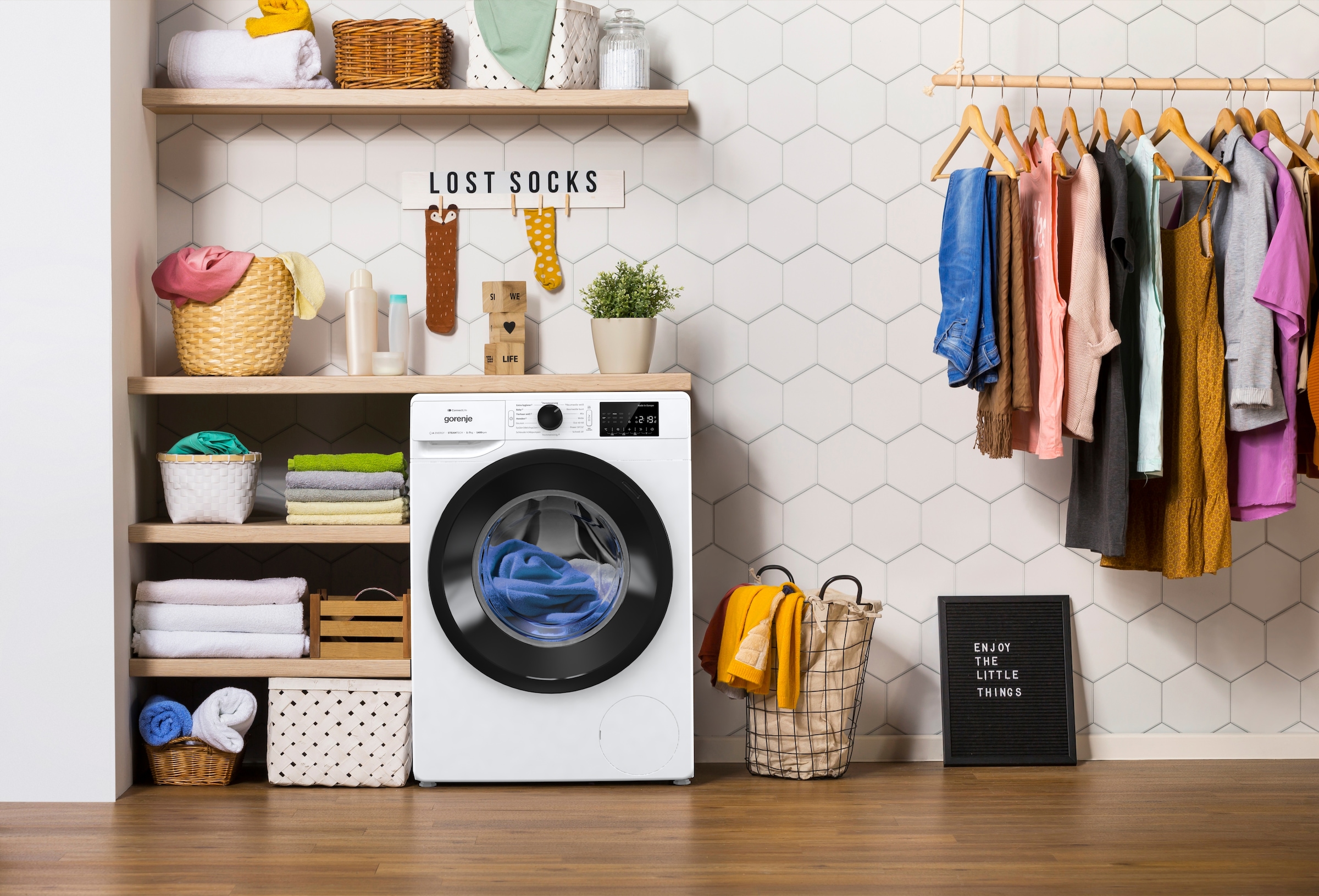 GORENJE Waschmaschine »WPNEI74A1TS«, 7 kg, 1400 U/min, Energieklasse A-10%