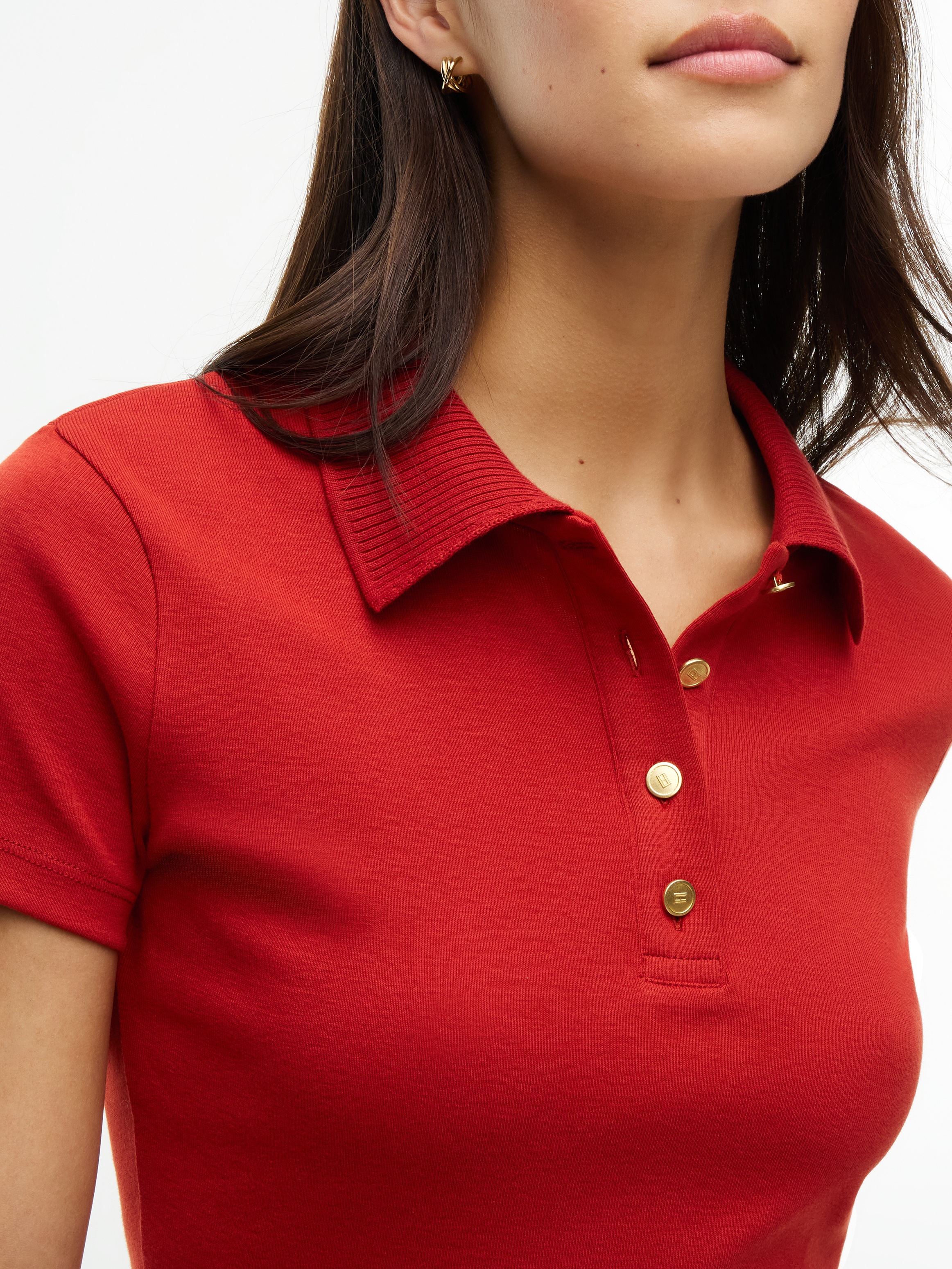 Tommy Hilfiger Poloshirt »GOLD BUTTON REG S/S POLO« Baumwolle