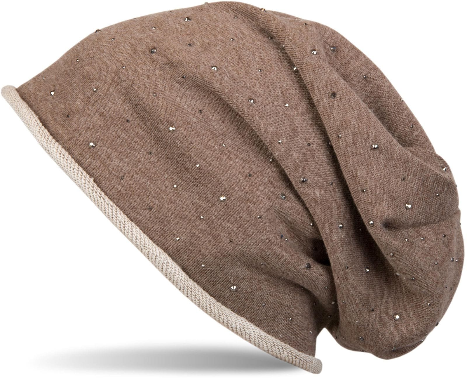 styleBREAKER Beanie »Beanie mit Strass Nieten« 1 Stk.
