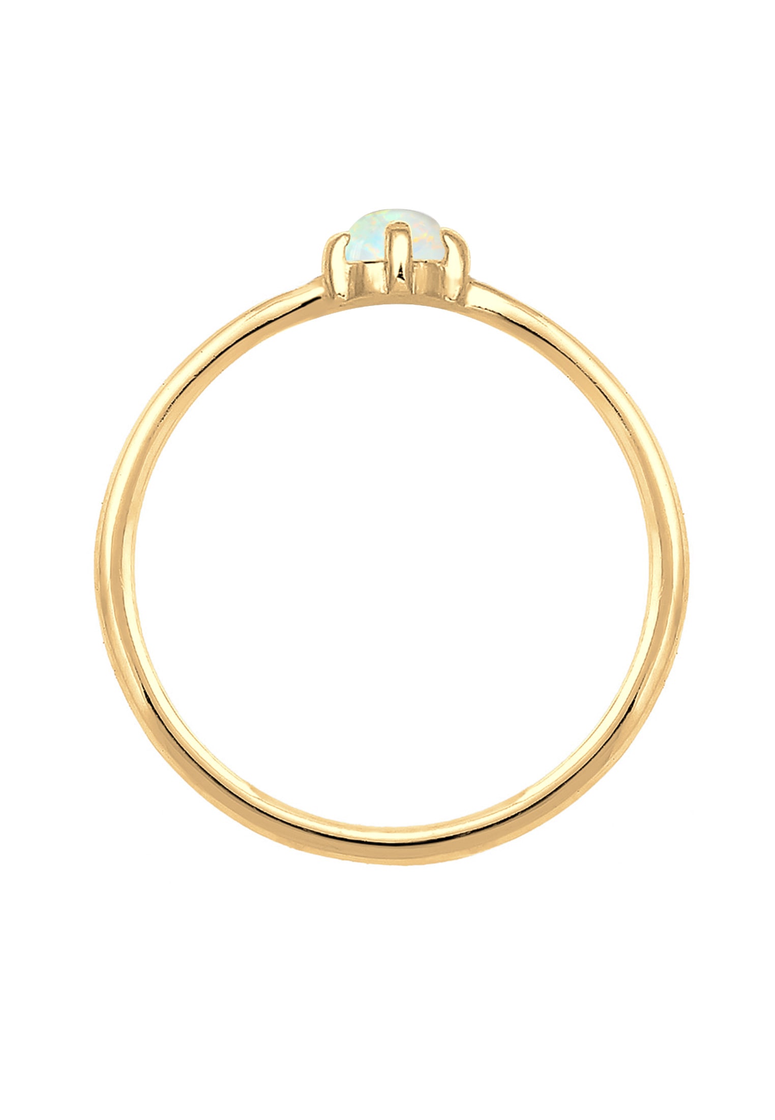 Elli Silberring »Ring Silberring mit synth. Opal rund 925er Silber«