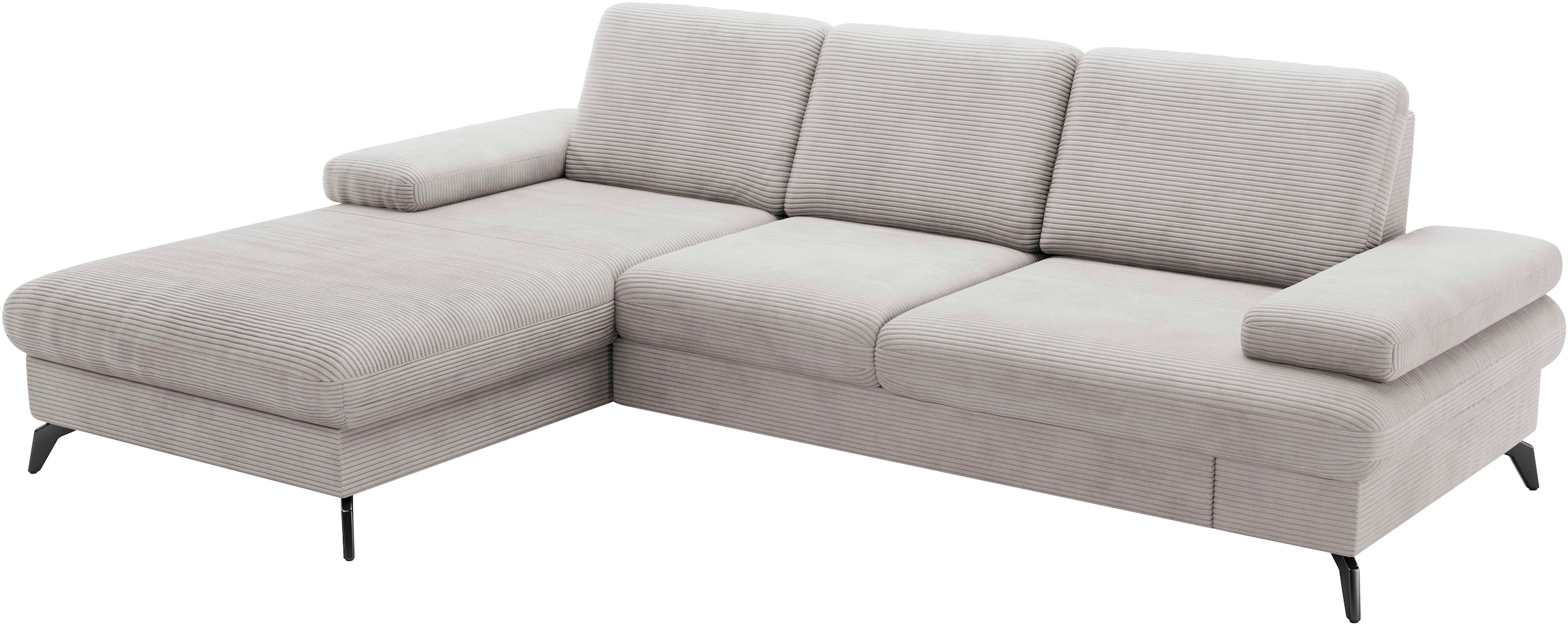 sit&more Ecksofa »Morris Jubi L-Form, B: 247 cm«, mit Armteilfunktion & 1 Zierkissen, optional Bettfunktion