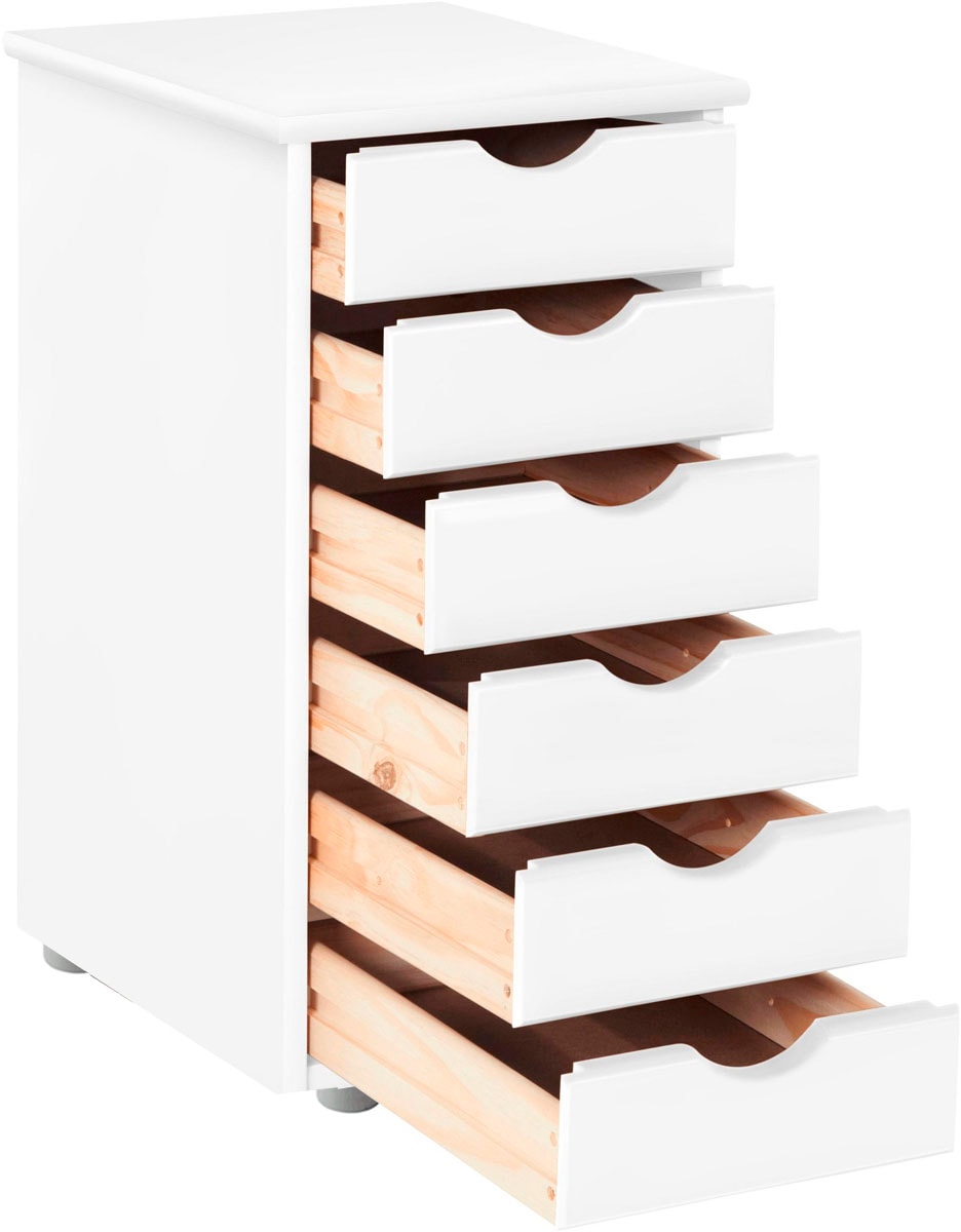 OTTO home Kommode »Gava« aus massivem Kiefernholz, mit Stauraummöglichkeiten, Breite 39 cm