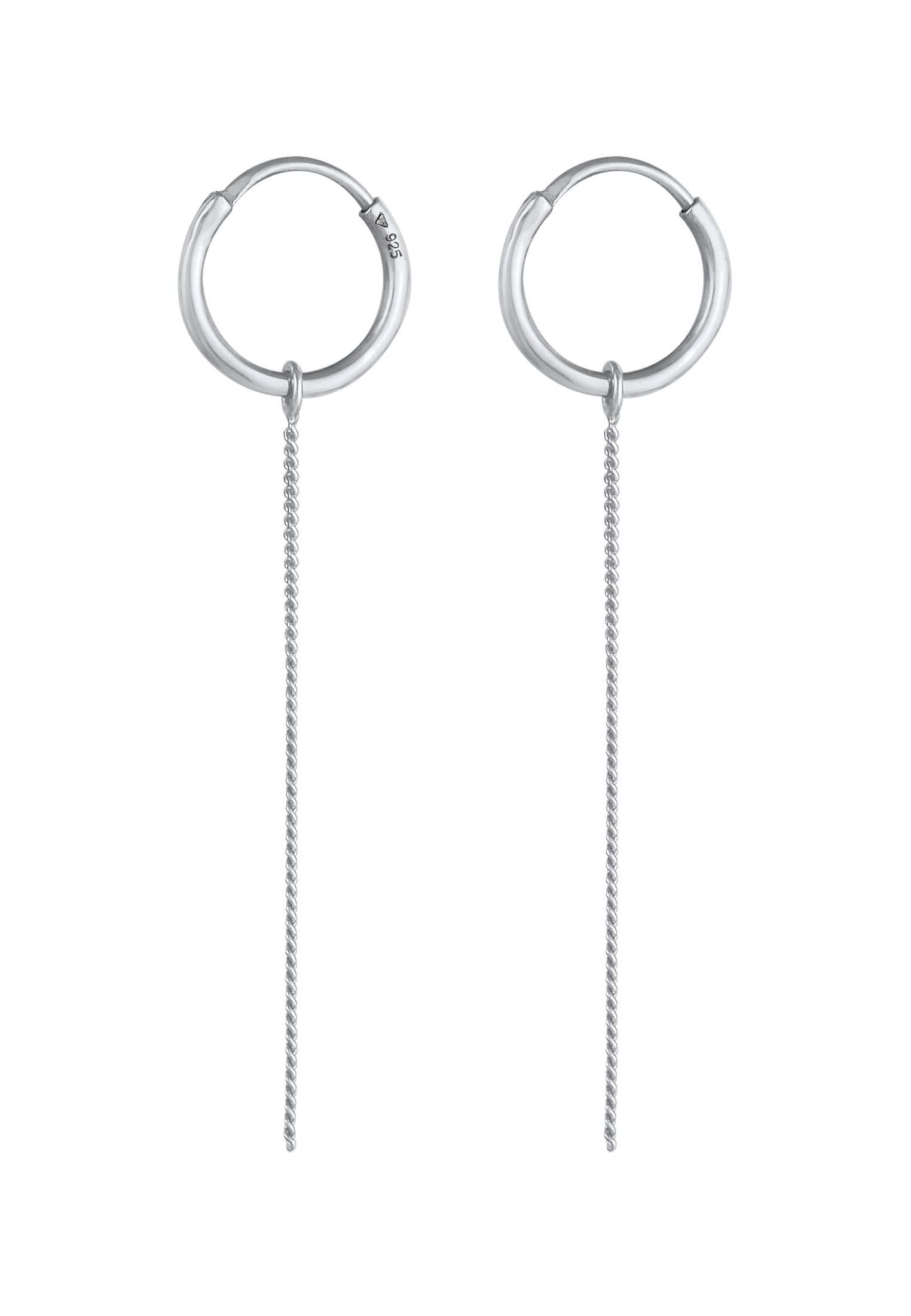 Elli Paar Creolen »Ohrringe Creolen Ohrhänger Einhänger Kettchen 925 Silber«