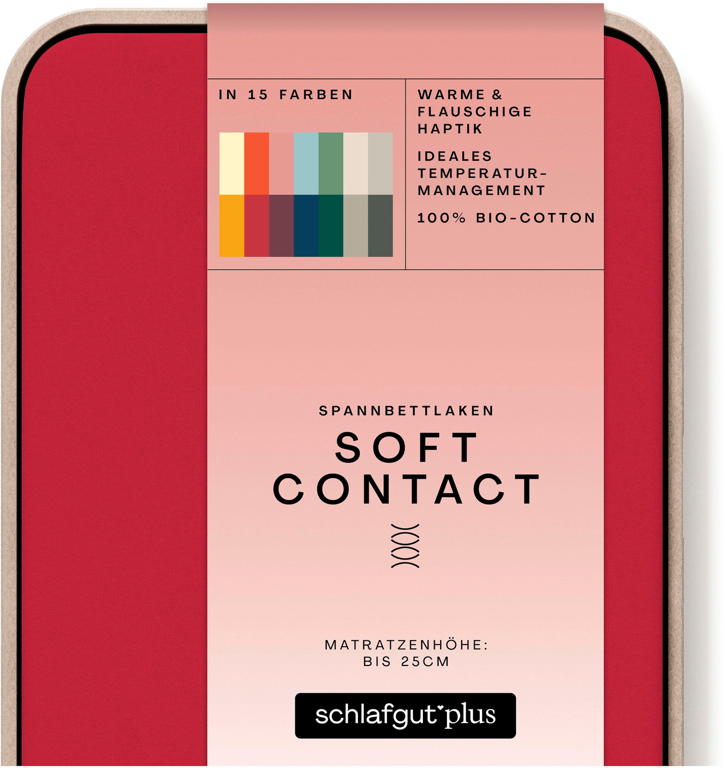 Schlafgut Spannbettlaken »Soft Contact«, 100% Bio Baumwolle