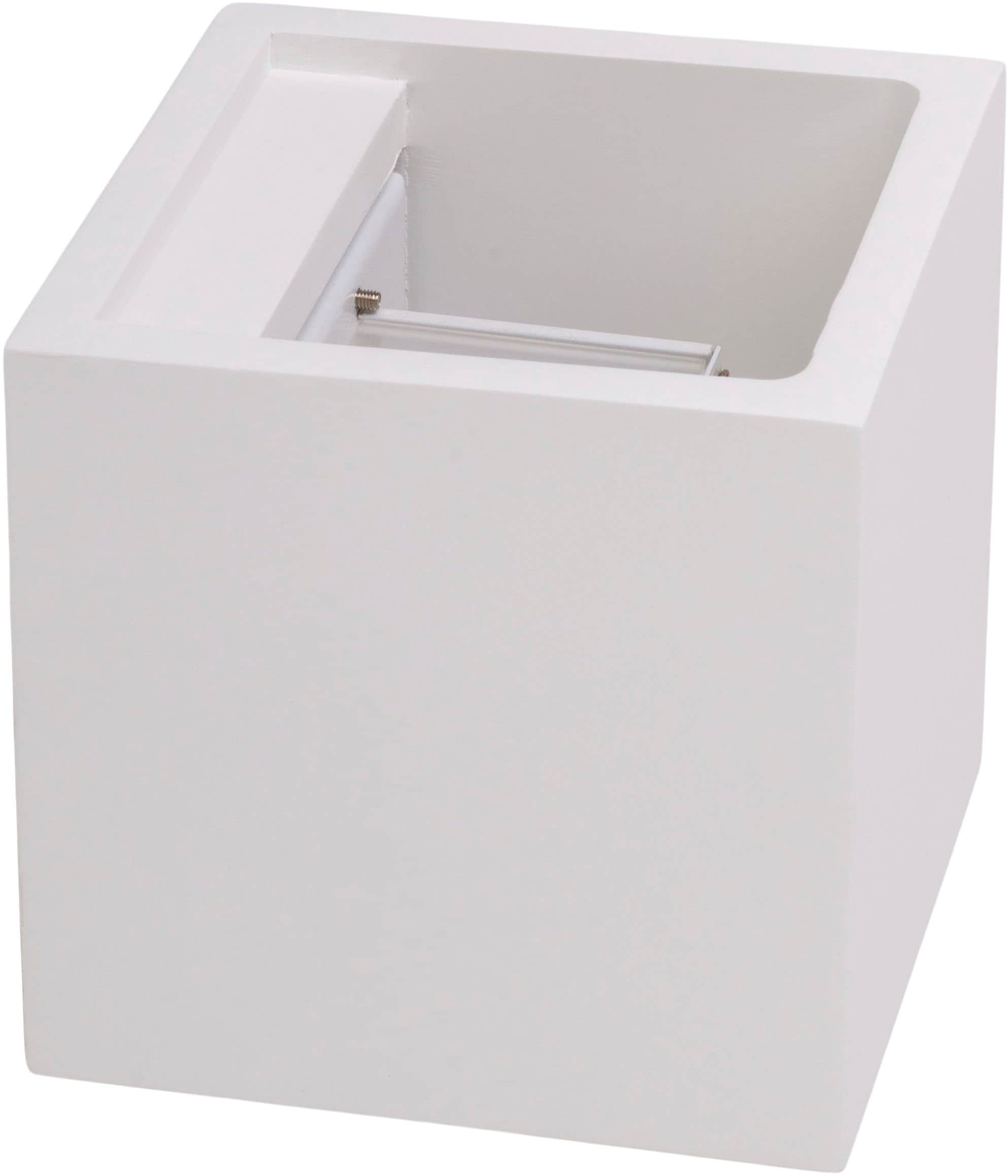 näve LED Wandleuchte »Wanna« LED-Modul 1 Stk. Warmweiß incl. 2x 3W Cree xp LED, l: 11,5cm, b: 11,5cm, h: 11,5cm, Gips, weiß