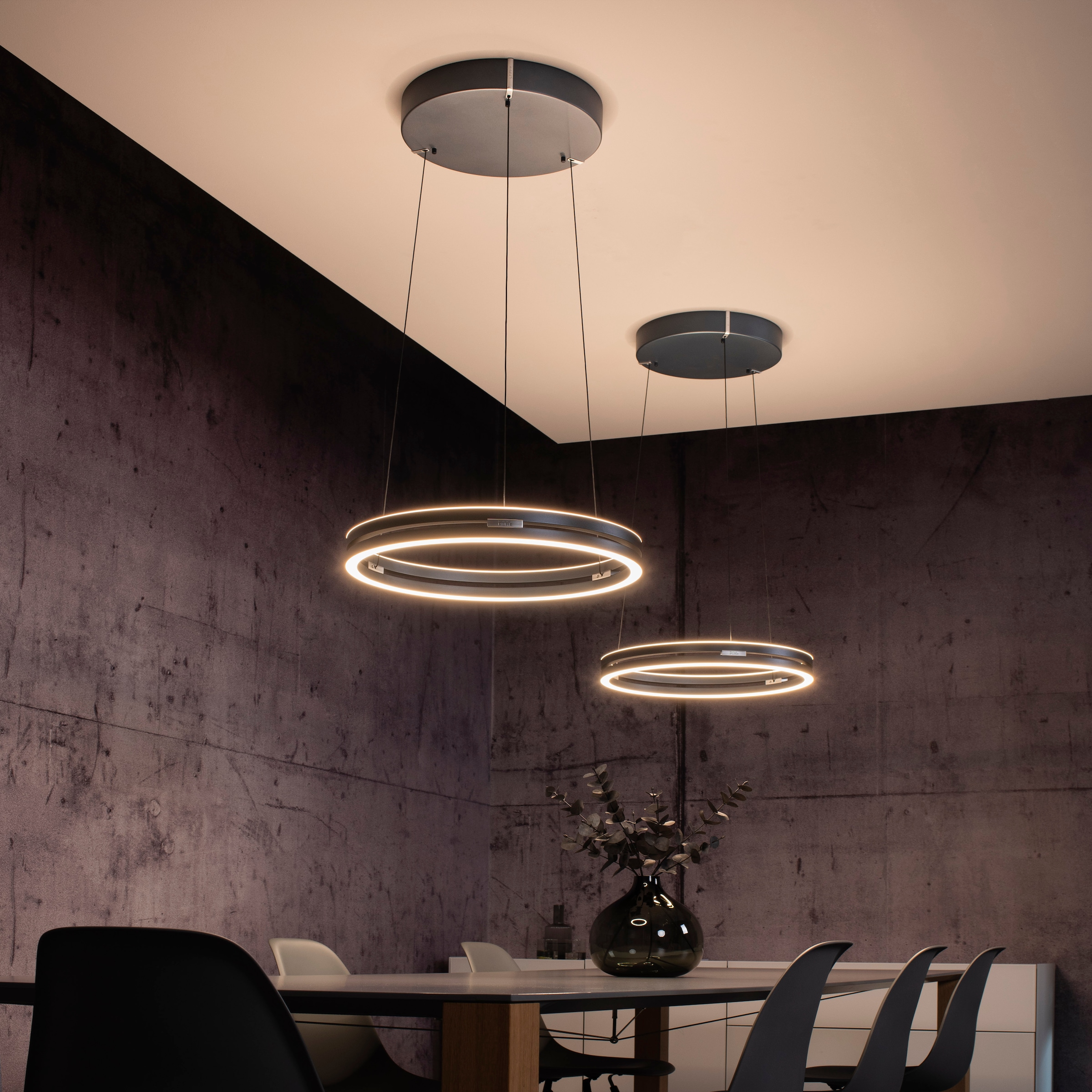Neuhaus PURE LED Pendelleuchte »PURE E-Loop« LED-Board 1 Stk. warmweiß - kaltweiß e-LIFT® Funktion, CCT, dimmbar über Fernbedienung
