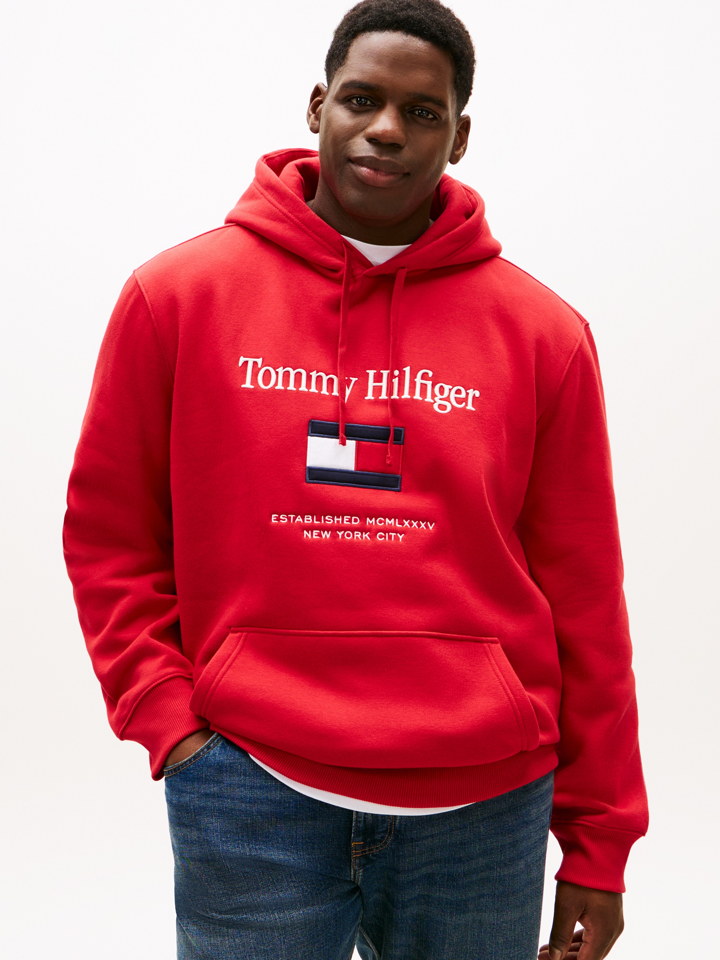Tommy Hilfiger Big & Tall Hoodie »BT-TOMMY EMBRO FLAG«, Große Größen
