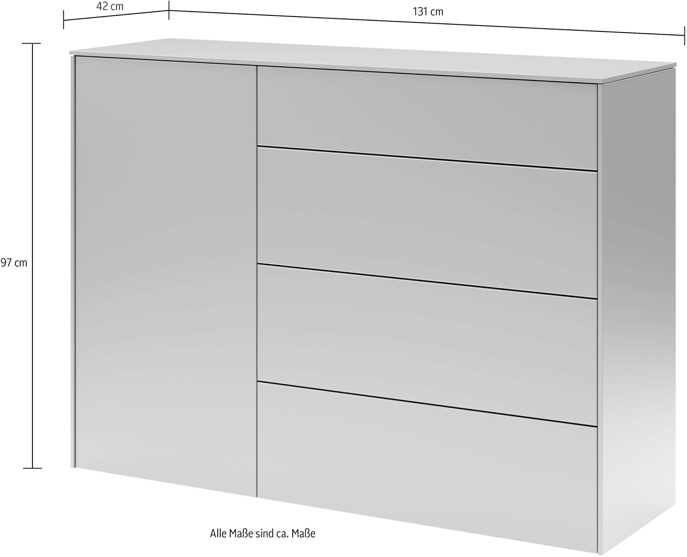 set one by Musterring Kommode »Riverside« Grifflos mit Push to Open Funktion, In 3 Farben erhältlich
