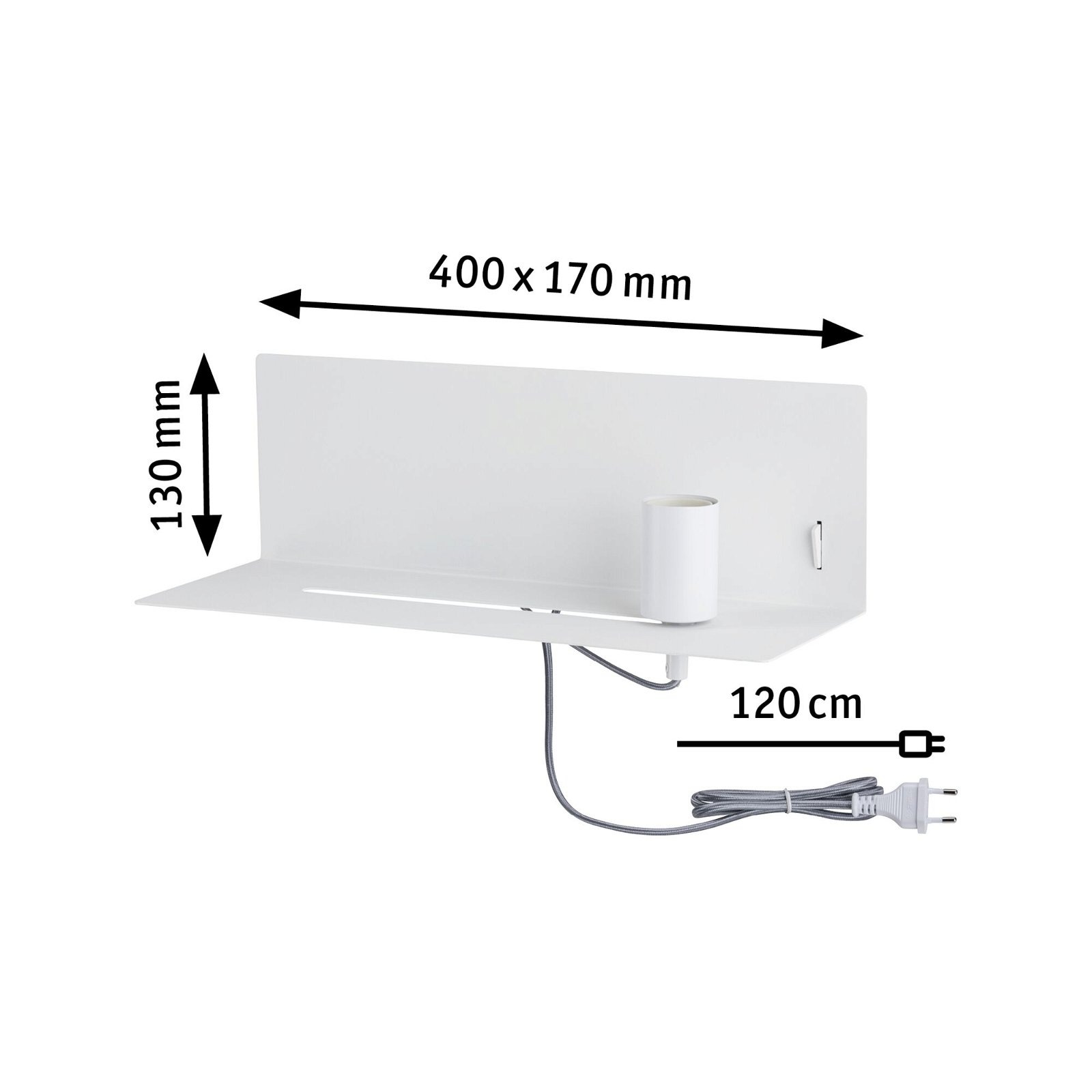Paulmann Wandleuchte »Devara max. 1x40W USBC 230V Metall«, 1 flammig, Leuchtmittel E27 | ohne Leuchtmittel, E27