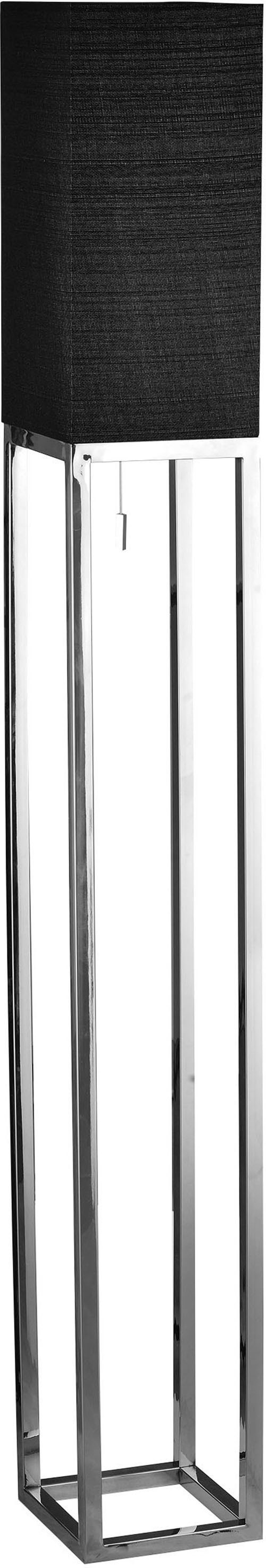 näve Stehlampe »Alfa«, 1 flammig, Leuchtmittel E27 | ohne Leuchtmittel, Flurleuchte H: 150,5cm, 1xE27, dunkelgrau/chrom, IP20