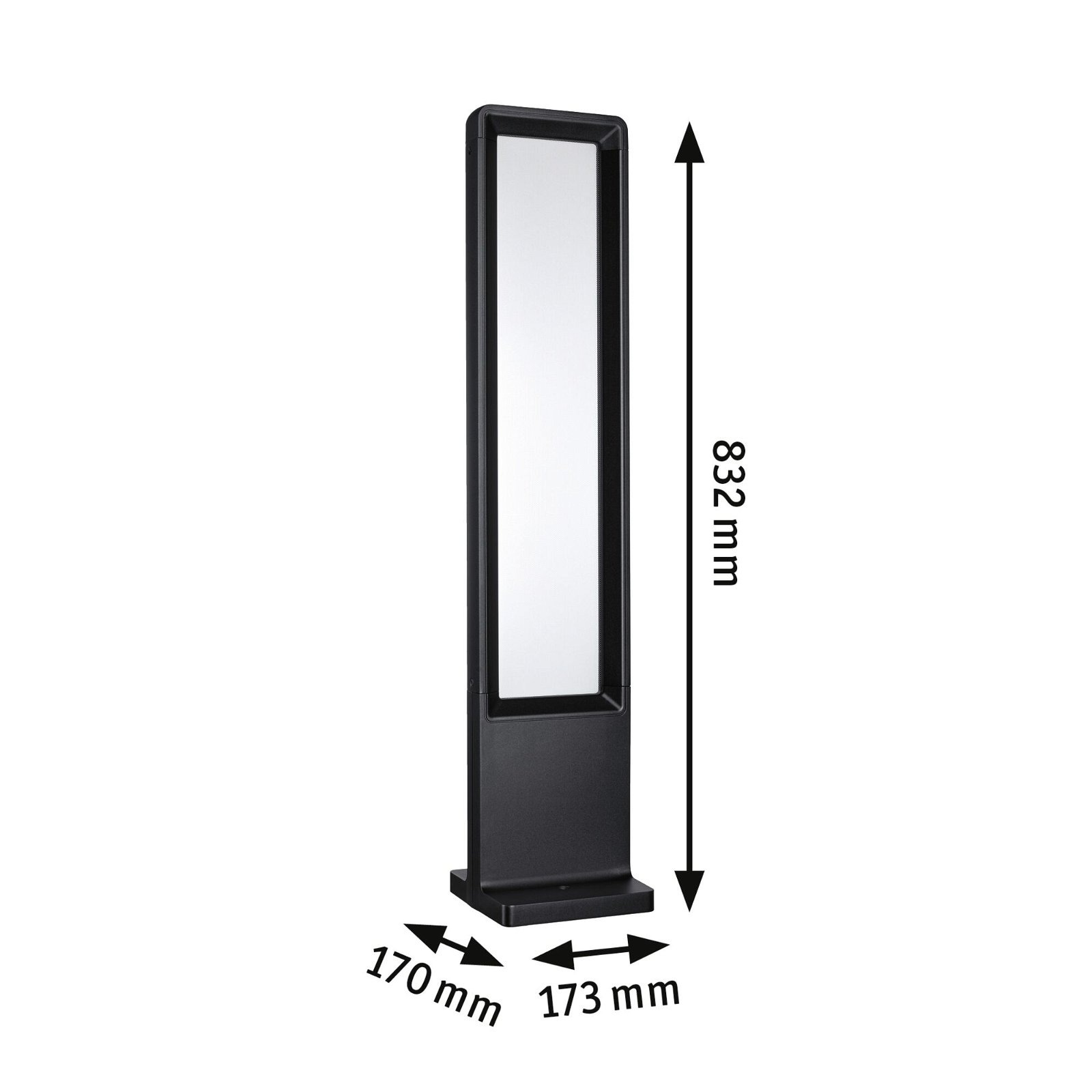 Paulmann LED Pollerleuchte »Reana 832mm 3000K 2x4W 2x240lm 230V Anthrazit Metall«, 2 flammig, IP44