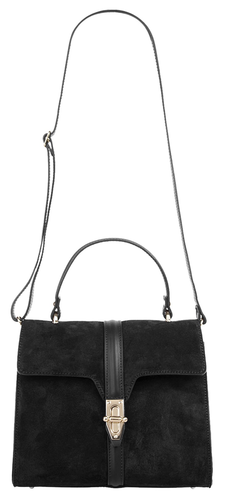 Cluty Henkeltasche, echt Leder, Made in Italy