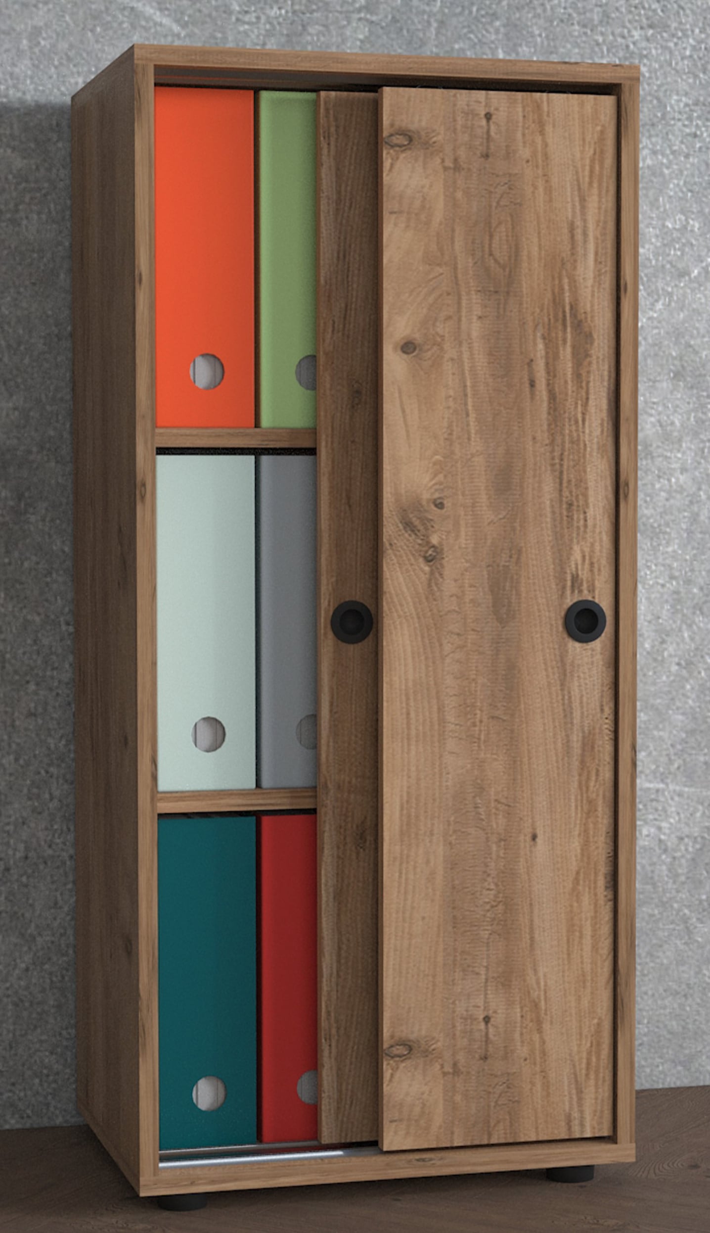 VCM Aktenschrank »Büroschrank Schiebetüren Aktenschrank Ulas 3fach« 1 Stk. tlg.