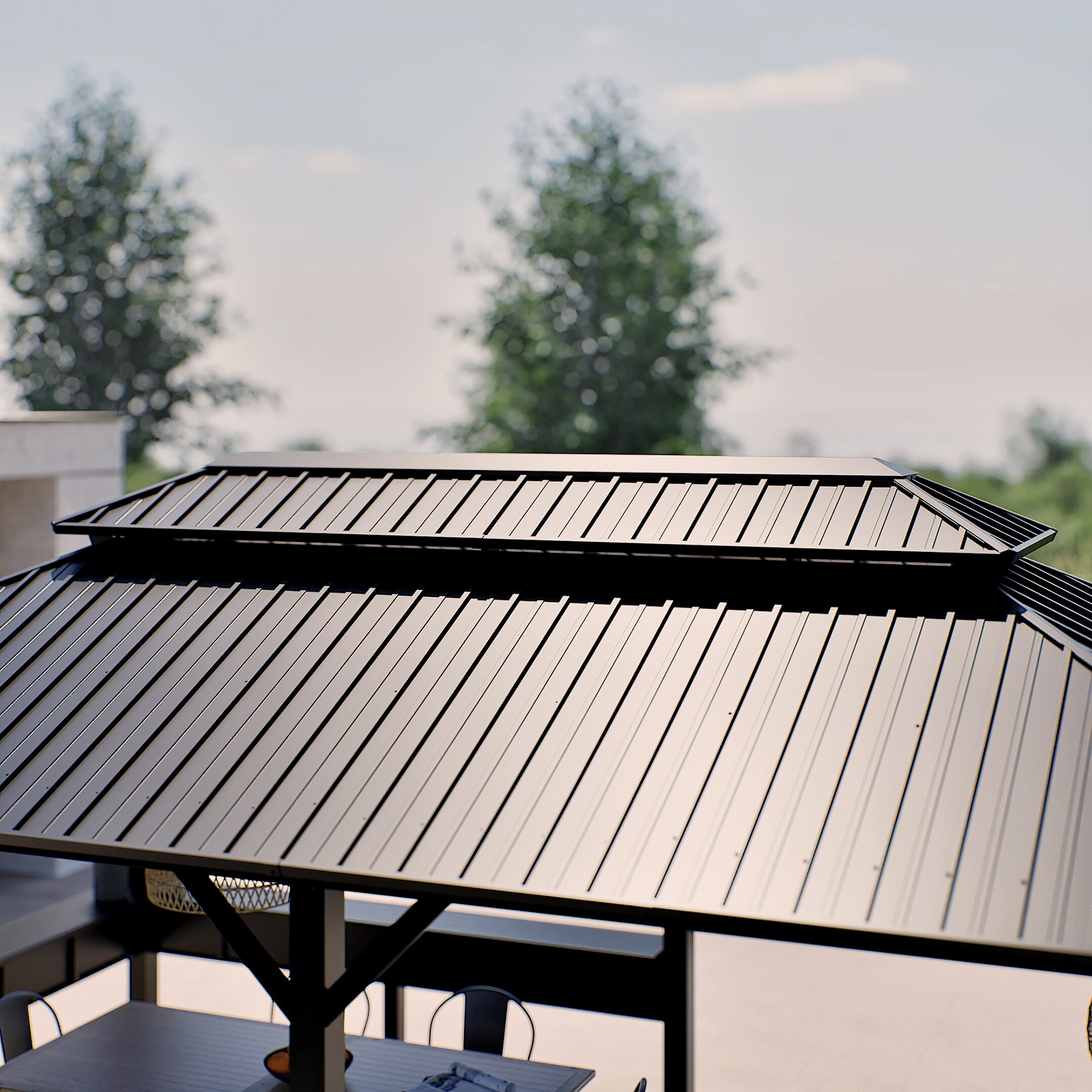 Sojag Pavillon »Bondi 1220 Schwarz« 598,7x363,8x307cm