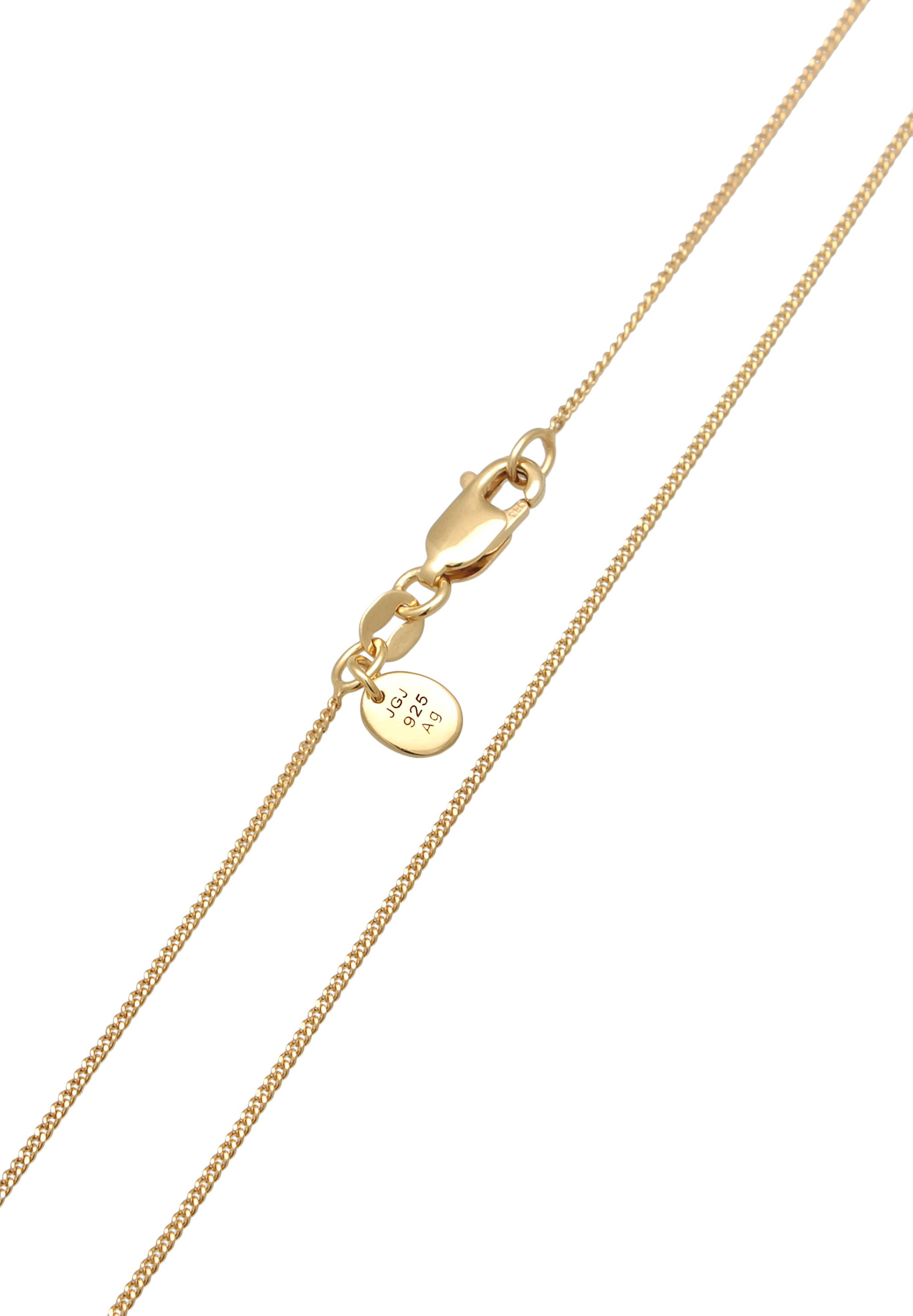 Elli Premium Kette mit Anhänger »Halskette Anhänger Peridot Rot 925 Sterling Silber vergoldet«