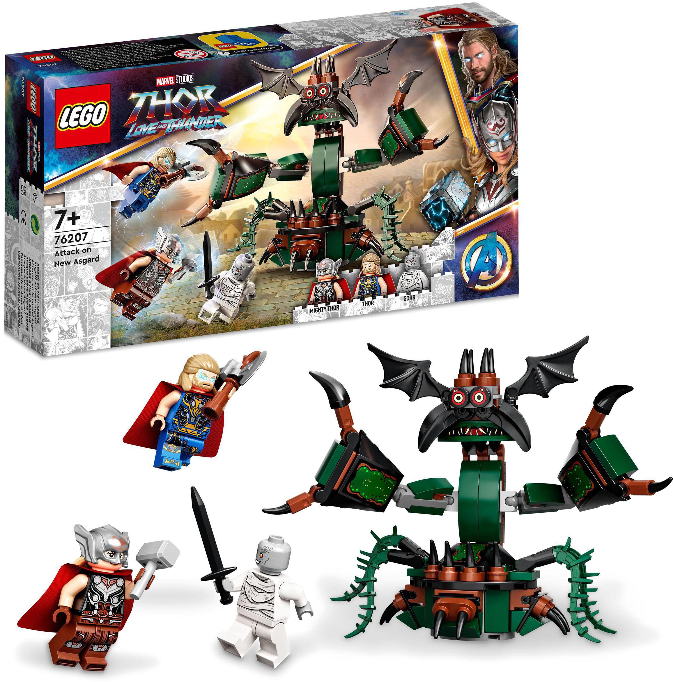 Konstruktionsspielsteine »Angriff auf New Asgard (76207), LEGO® Marvel«, (159 St.)