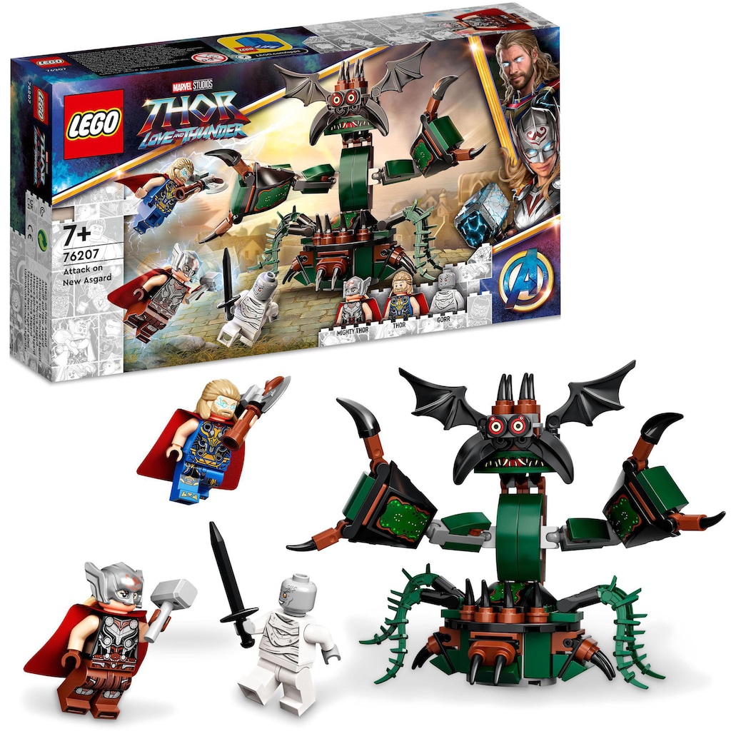 LEGO® Konstruktionsspielsteine »Angriff auf New Asgard (76207), LEGO® Marvel«, (159 St.)