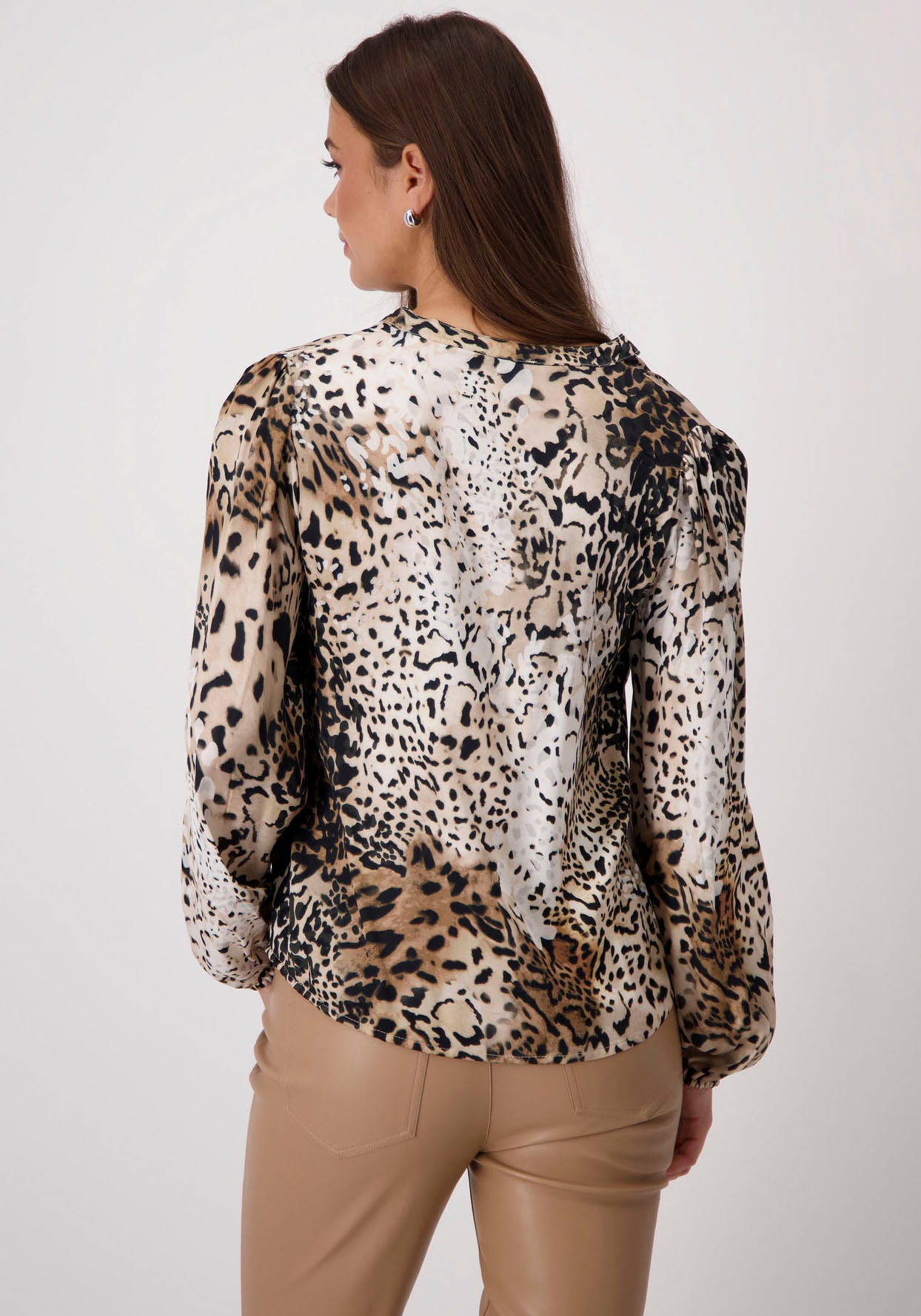 Monari Schlupfbluse, mit allover Animalprint