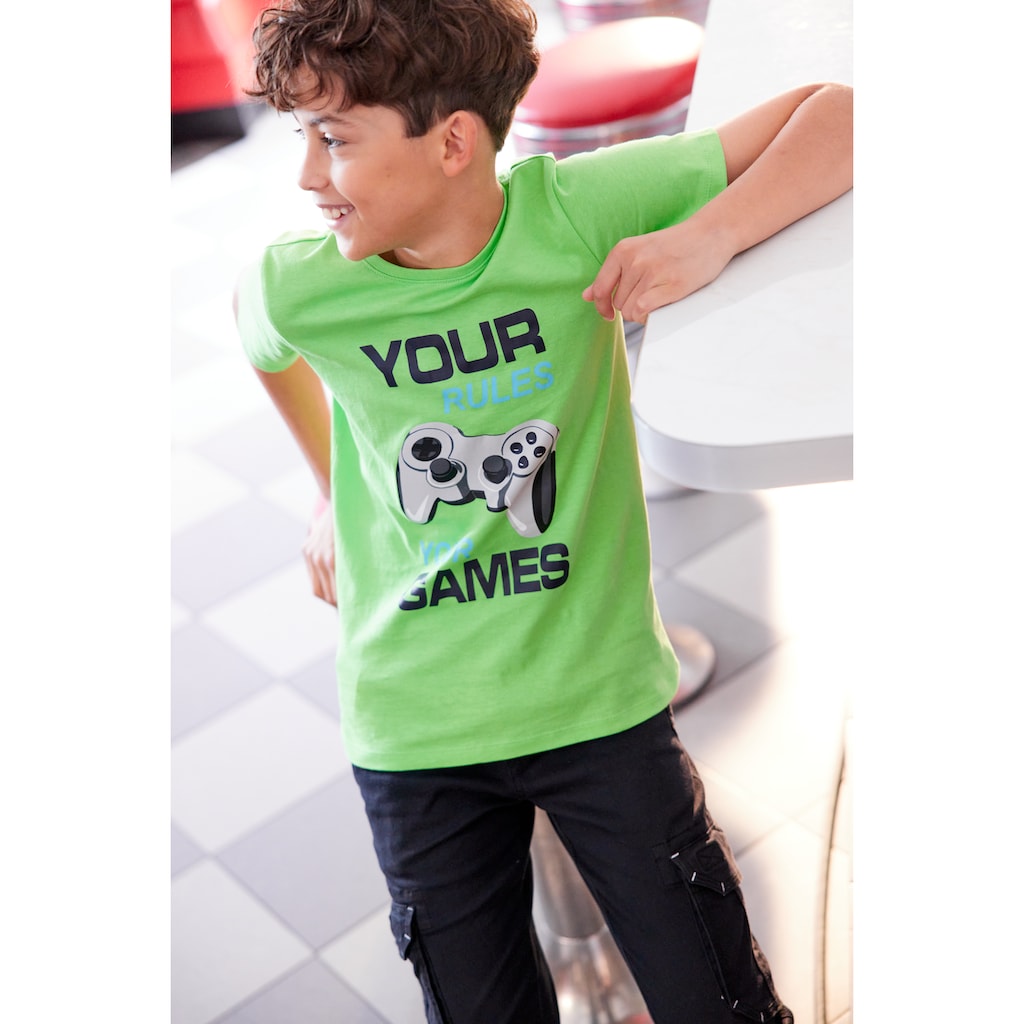 KIDSWORLD T-Shirt »YOUR RULES YOUR GAMES«