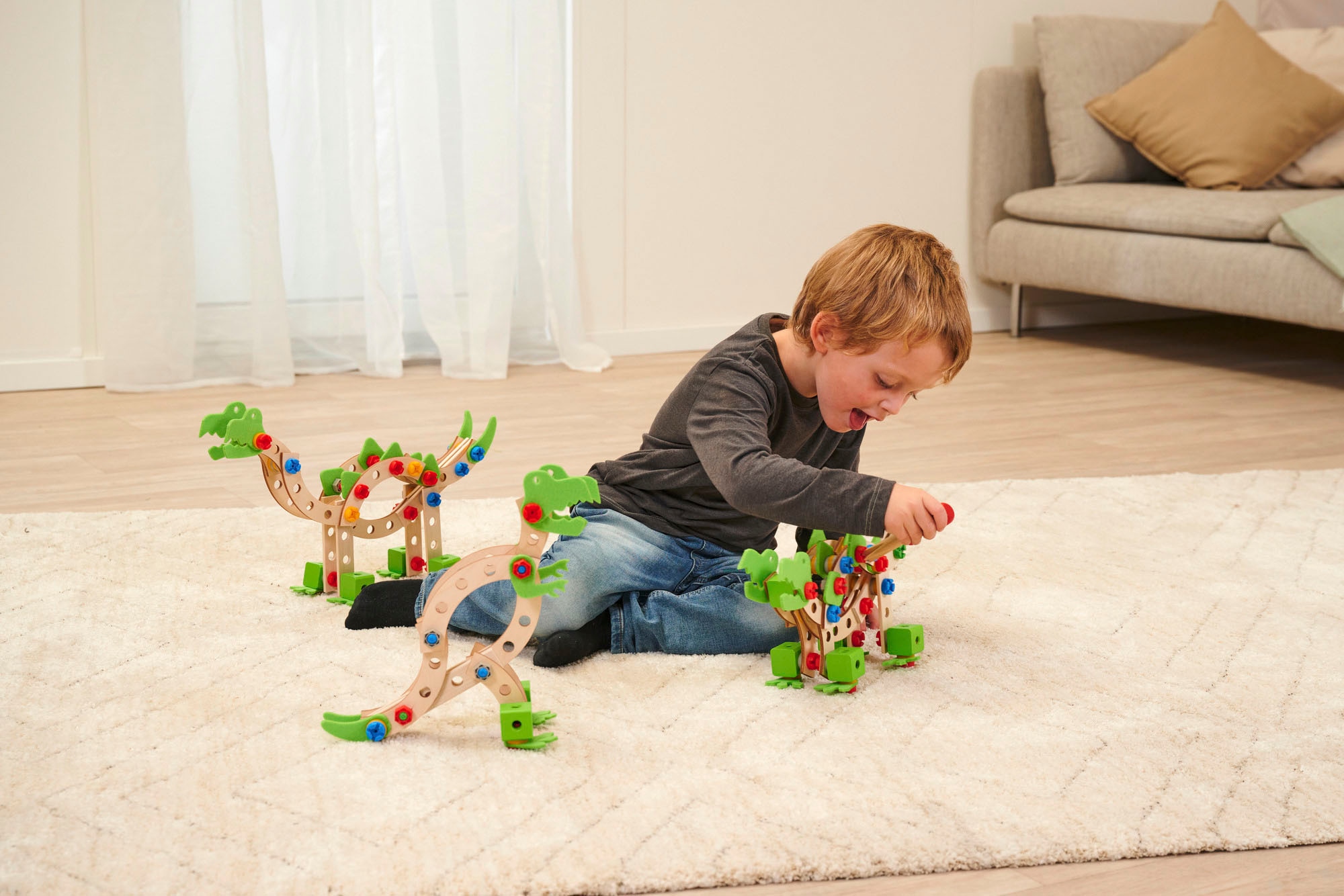 Eichhorn Konstruktionsspielsteine »Constructor, Dinosaurier«, (100 St.), Made in Germany, FSC®- schützt Wald - weltweit