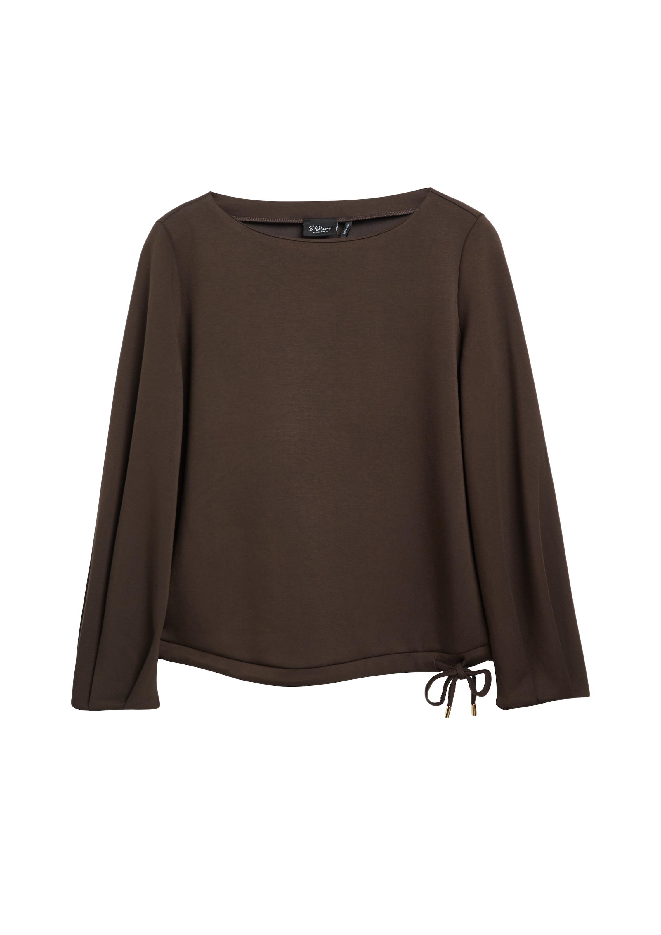 s.Oliver BLACK LABEL Sweater , mit Bindeband am Saum und mit Viskose
