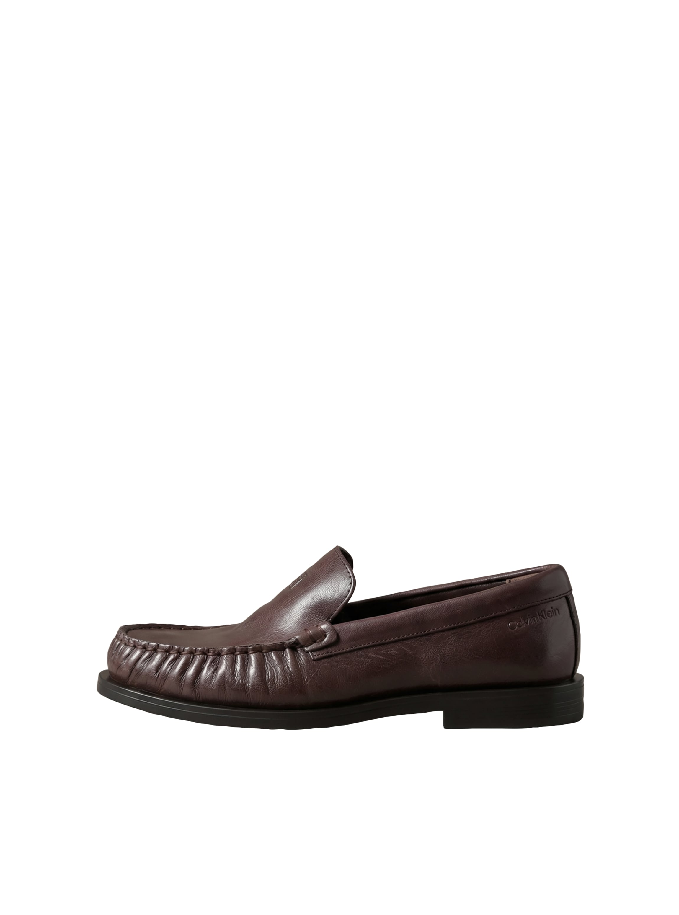 Calvin Klein Loafer »ROUND ESSENTIAL LOAFER LTH«  Slipper, Schlupfschuh mit gepolstertem Schaftrand
