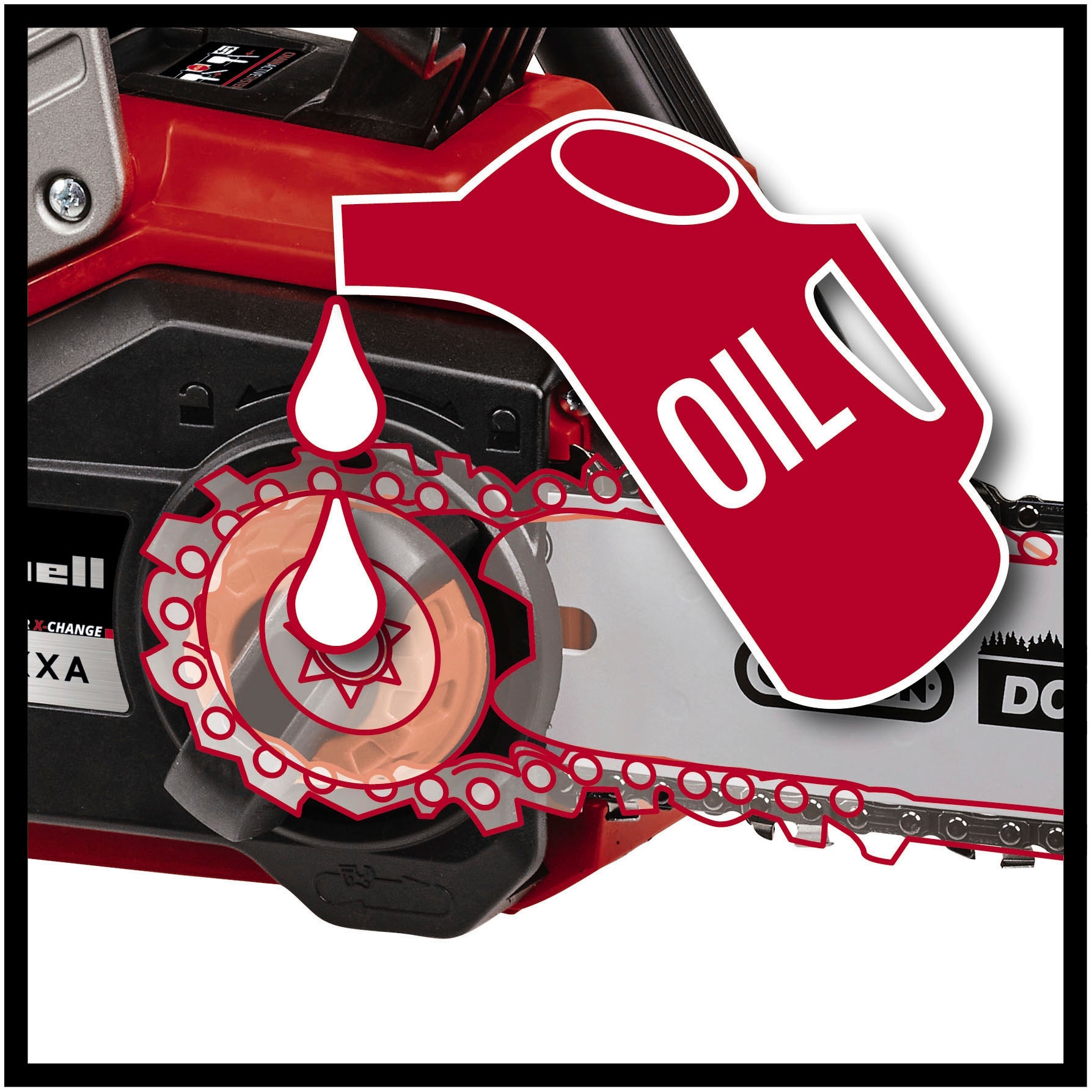 Einhell Akku-Kettensäge »Einhell Power X-Change Akku-Kettensäge FORTEXXA 18/30 (1x 4,0Ah)« Set, 6 tlg. Einhell Power X‐Change Akku-System