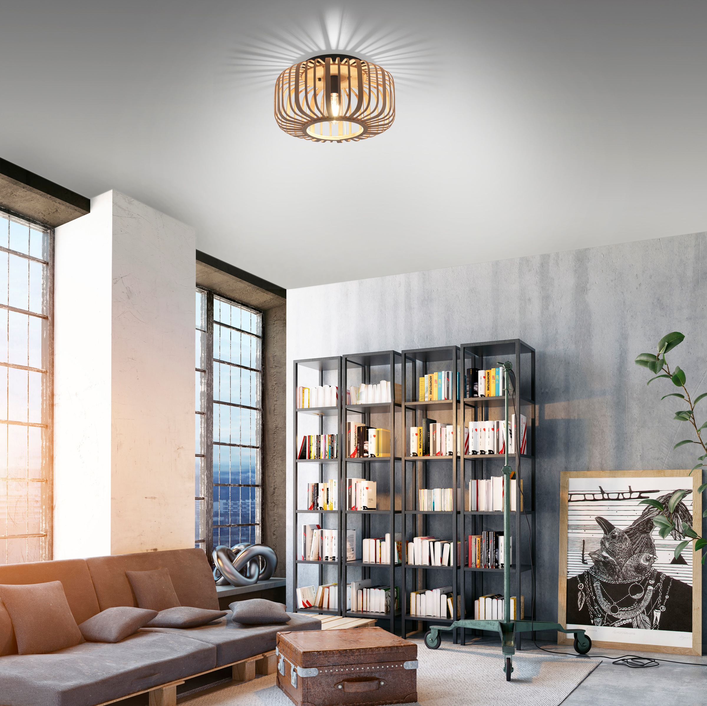 JUST LIGHT Deckenleuchte »RACOON« E27 1 Stk. ExklusiveE27