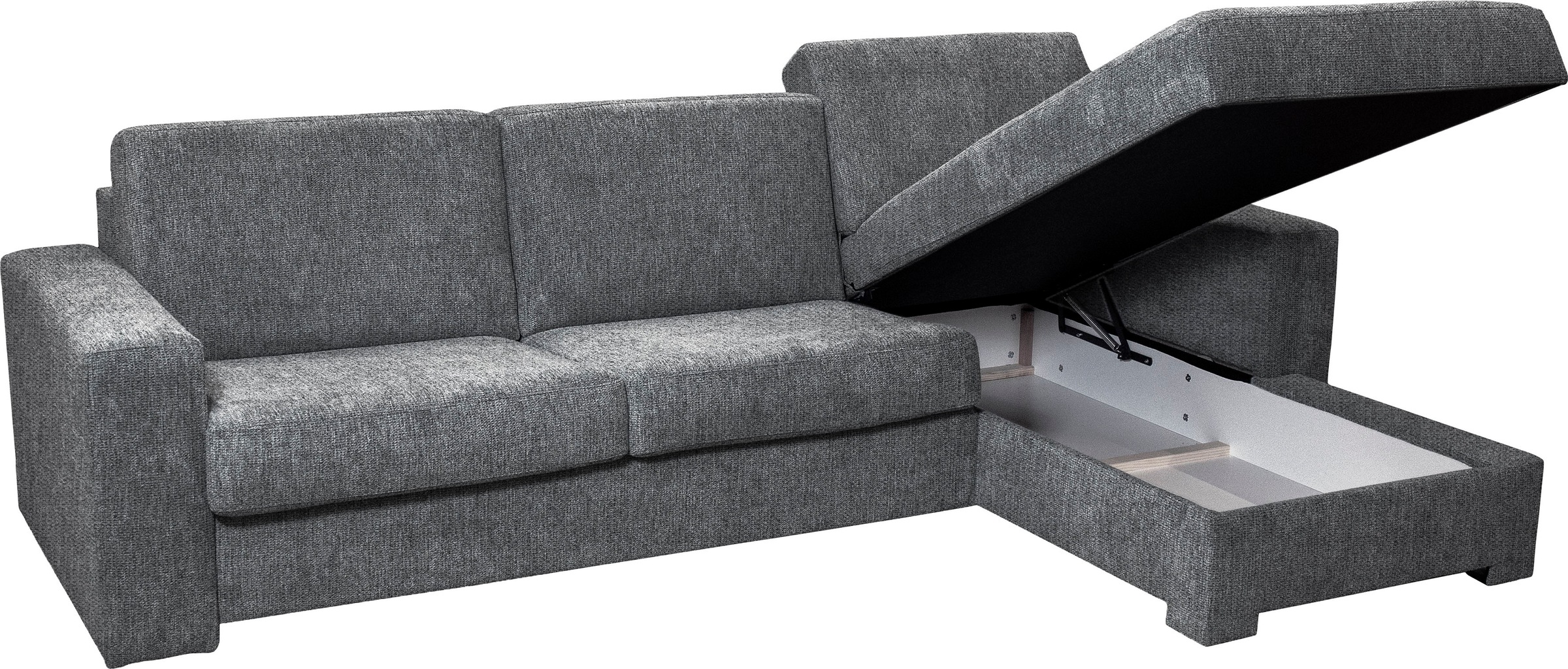 Home affaire Ecksofa »Roma "M" Matratzenhöhe 14 cm, Dauerschlaffunktion, mit Unterfederung,«, Liegemaße ca 143x198 cm, L-Form