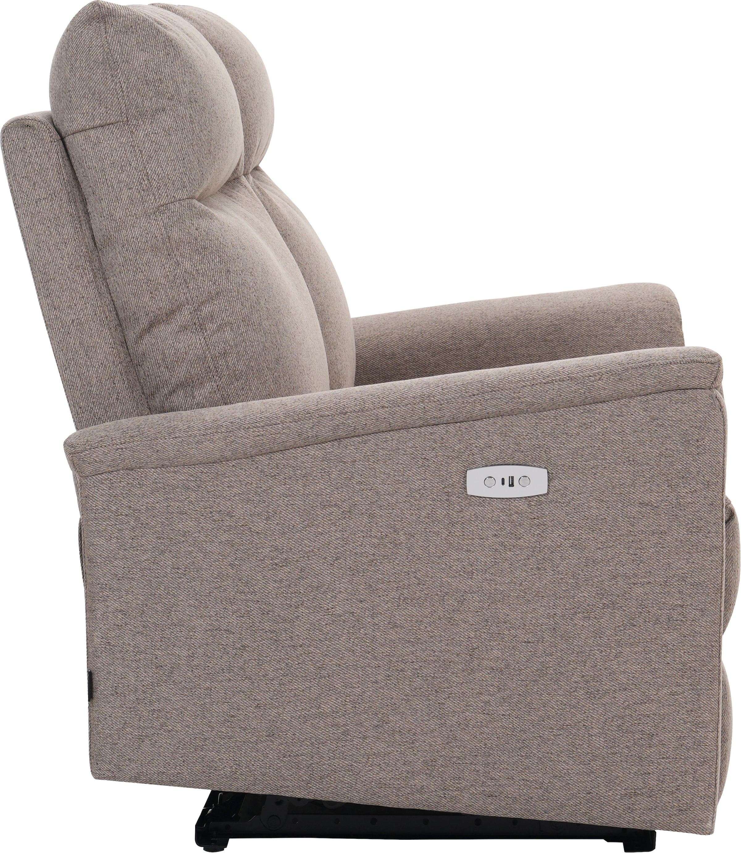 Home affaire 3-Sitzer »FINNARA, 3-Sitzer,elelektrische Relaxfunktion in 2 Sitzen, USB A/C« Liegefunktion 105°-135°, Federkern,