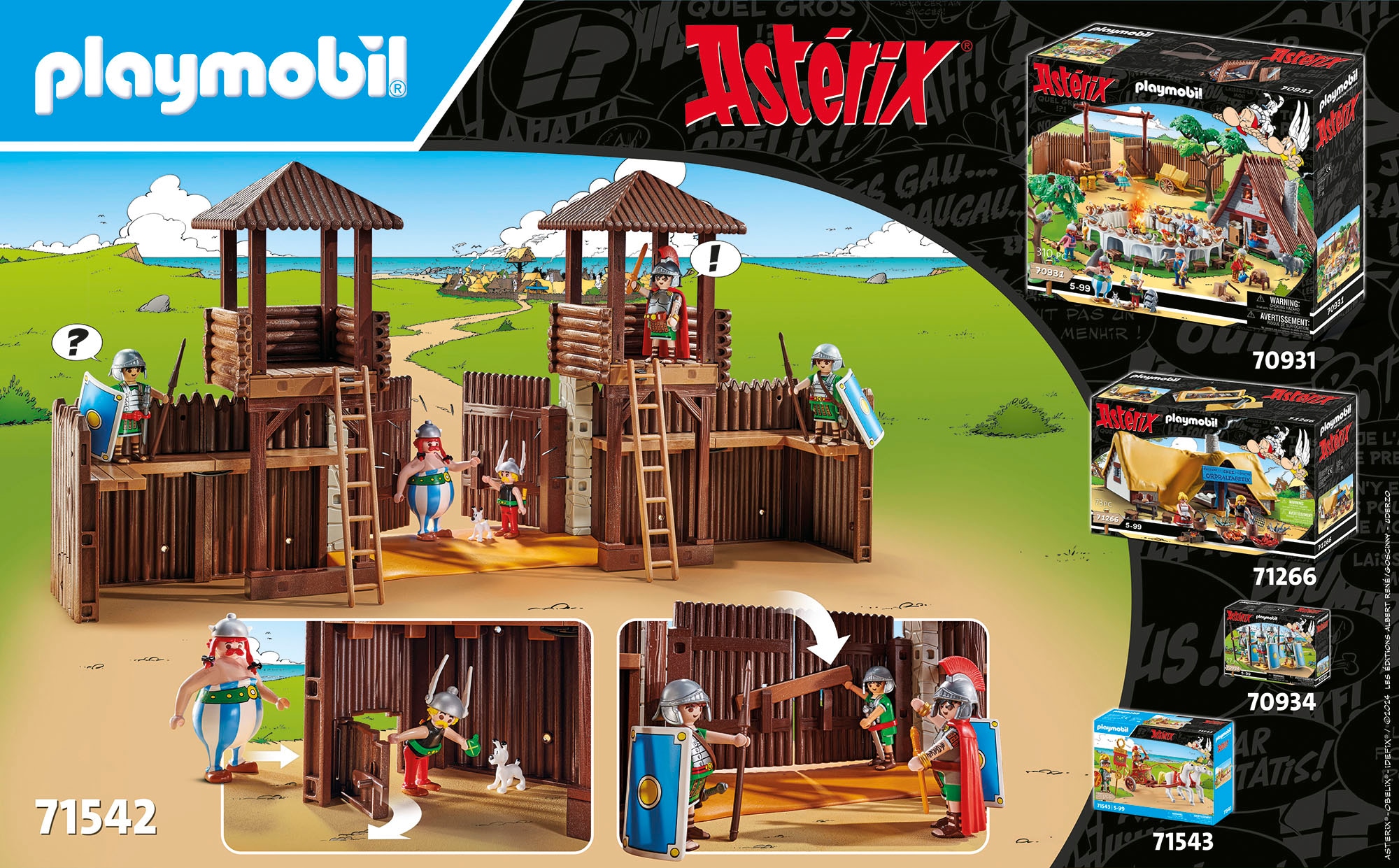 Playmobil® Konstruktions-Spielset »Römerlager (71542), Asterix«, (181 St.), Made in Europe