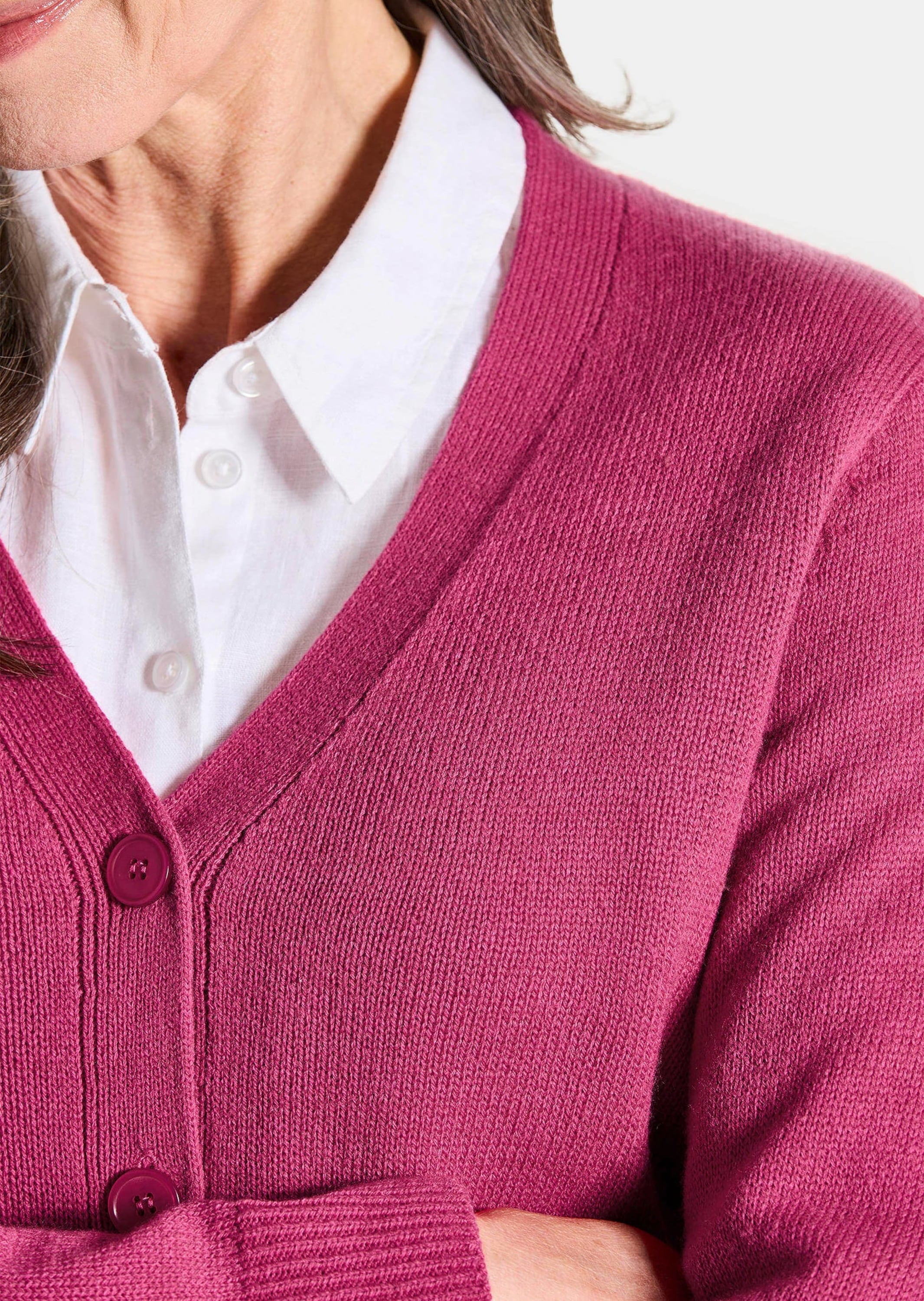 GOLDNER Strickjacke »Cardigan mit großen Knöpfen«