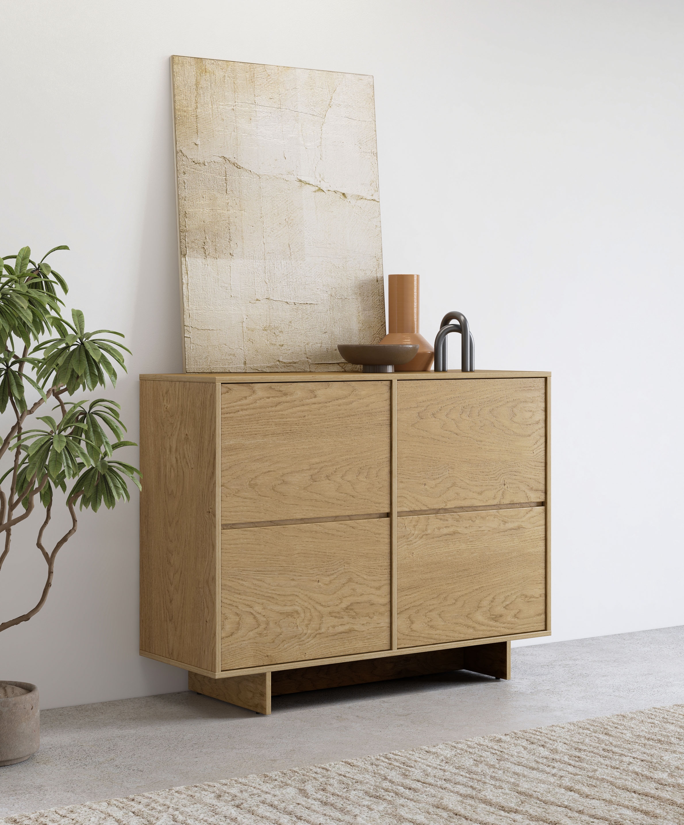 OTTO home Sideboard »Tatami, Stilvolle, moderne grifflose Kommode 2 Türen, Breite 111cm« Anrichte mit viel Stauraum, Böden verstellbar, push-to-open-Funktion
