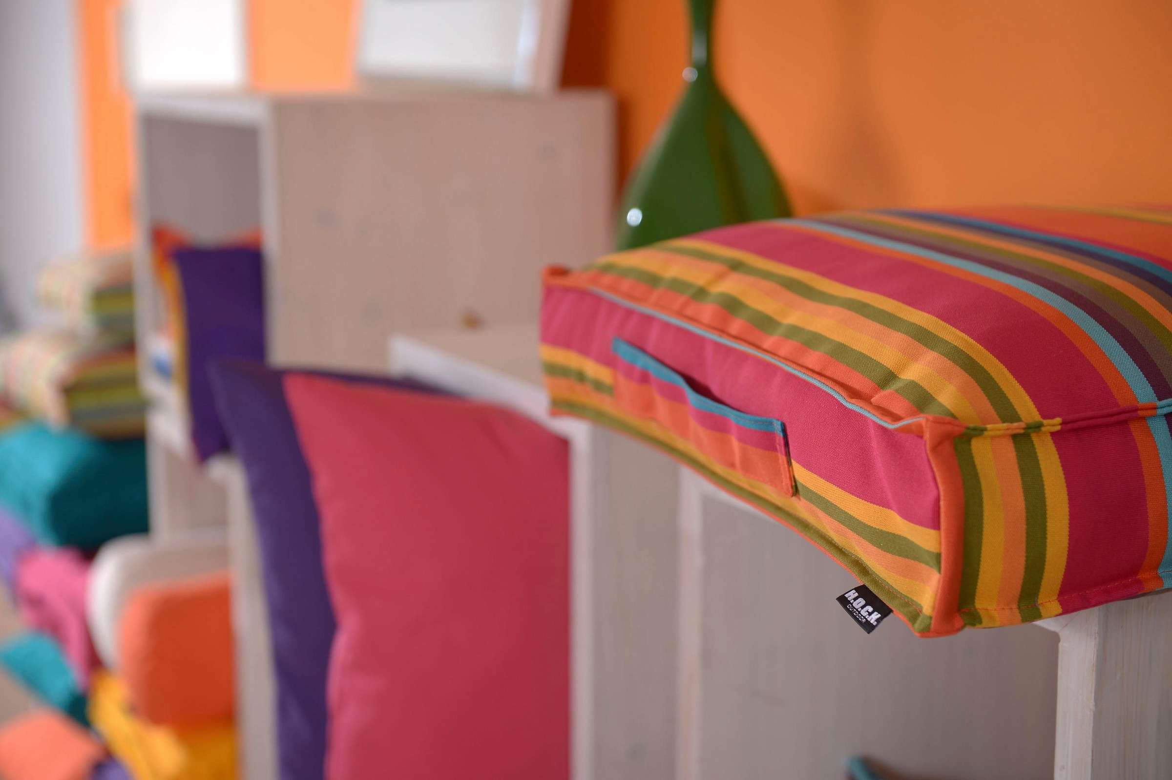 H.O.C.K. Dekokissen »Yucatan« mit bunten Streifen, Kissenhülle mit Füllung, 1 Stück