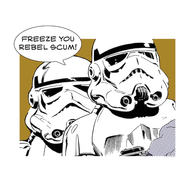 Komar Poster »Star Wars Classic Comic Quote Stormtrooper«, Star Wars, (1 St.),  Kinderzimmer, Schlafzimmer, Wohnzimmer online kaufen | mit 3 Jahren XXL  Garantie