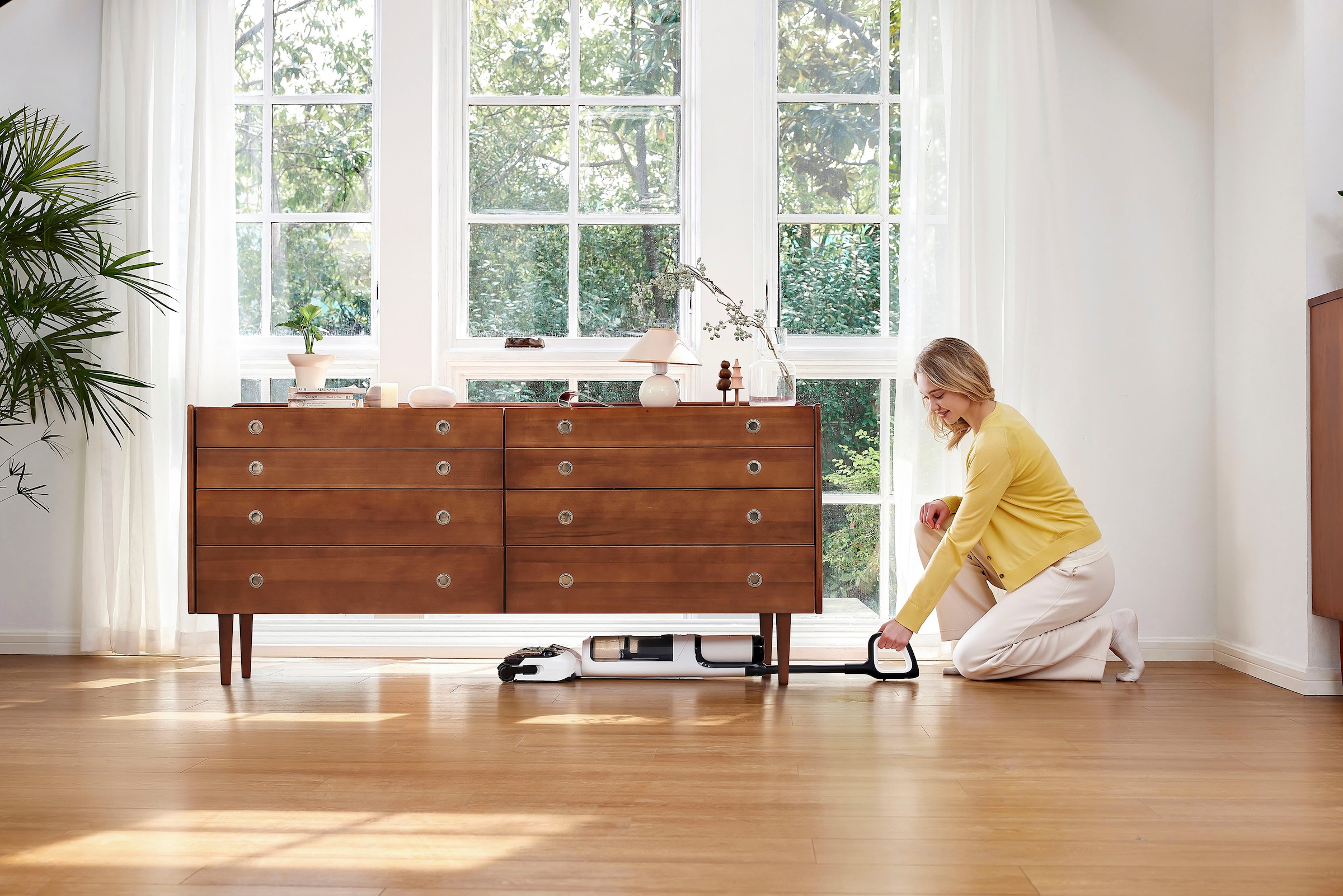 Tineco Nass-Trocken-Sauger »Floor One S5 Stretch Extreme, 180° Neigung, Selbstreinigung,«, 40 Min Akku, automatische Anpassung der Saugleistung, Tierhaarfilter