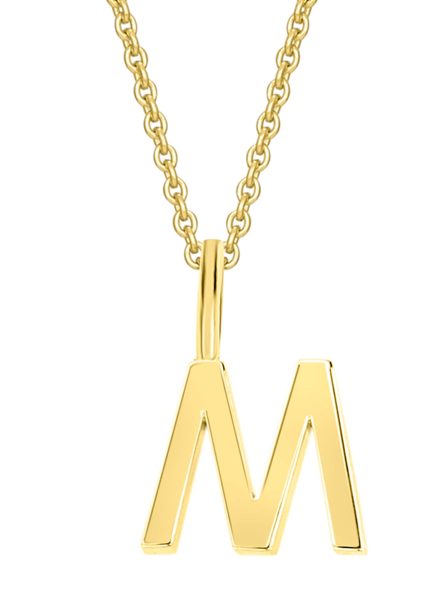 ONE ELEMENT Buchstabenanhänger »Buchstabe M Buchstaben Anhänger aus 333 Gelbgold«, Buchstaben