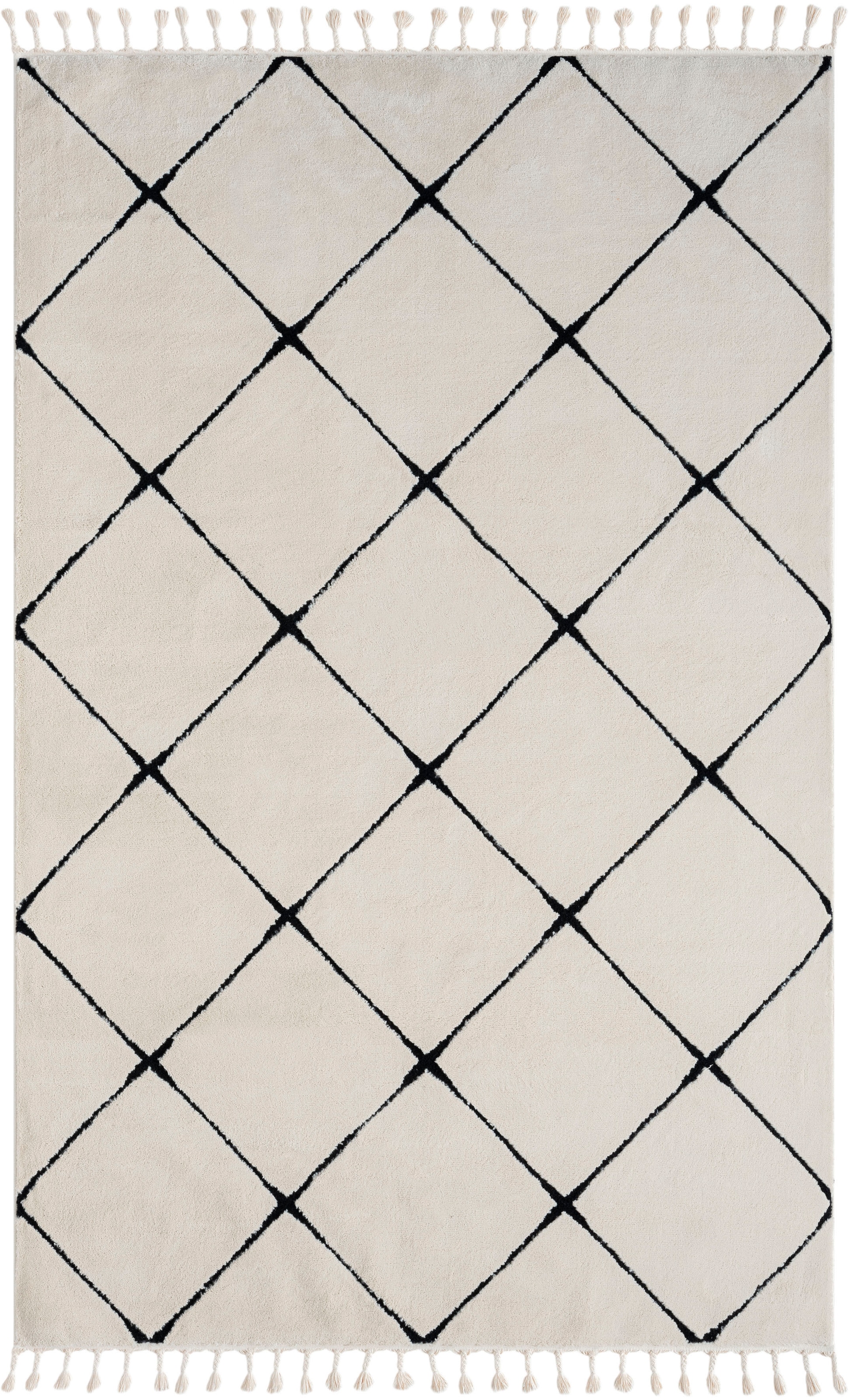 Myflair Möbel & Accessoires Hochflor-Teppich »Moroccan Square«, rechteckig, 24 mm Höhe, modern, marokkanisches Design, Rauten Muster, weich durch Hochflor