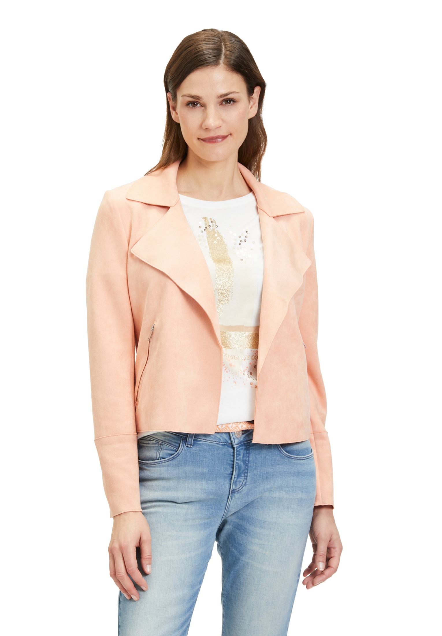 Cartoon Jackenblazer »Blazer-Jacke mit offenem Saum«