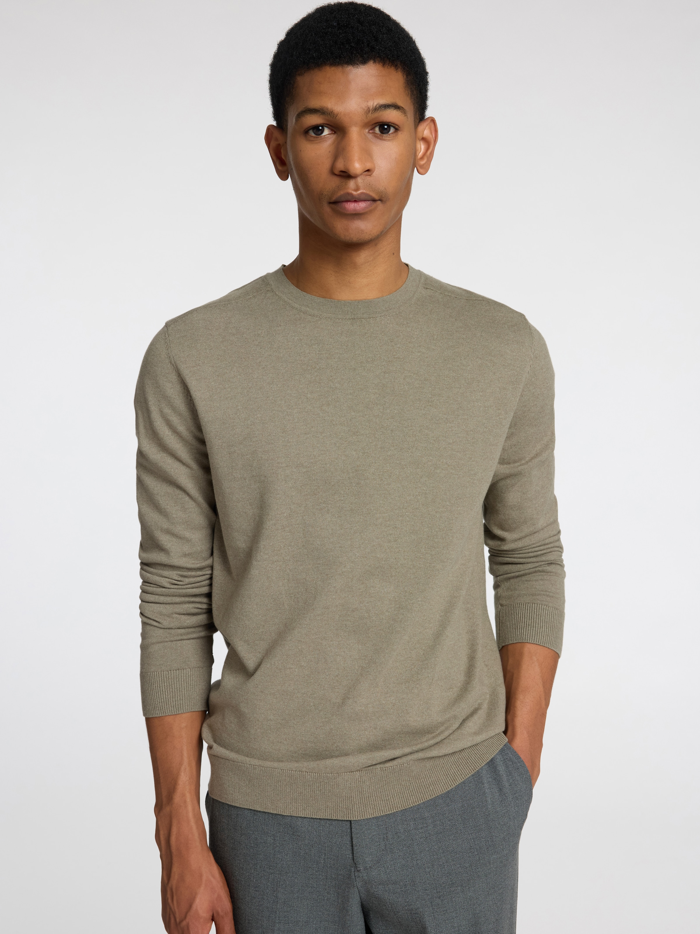 SELECTED HOMME Strickpullover »SLHBERG CREW NECK NOOS«