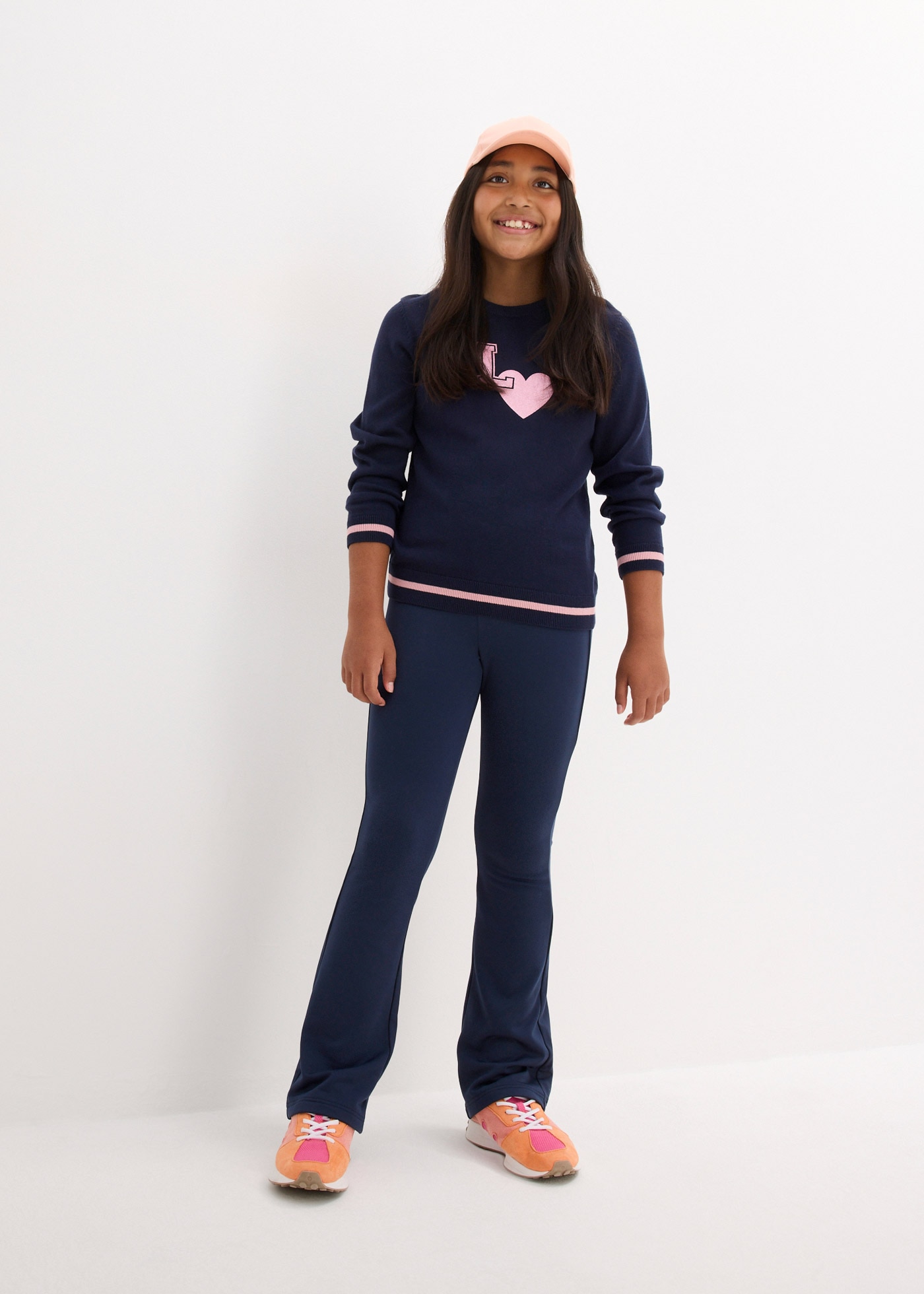 bonprix Thermohose »Ausgestellte Jerseyhose mit angerauter Innenseite«  mit angerautem Innenmaterial, mit Gummizug, ausgestellte Passform