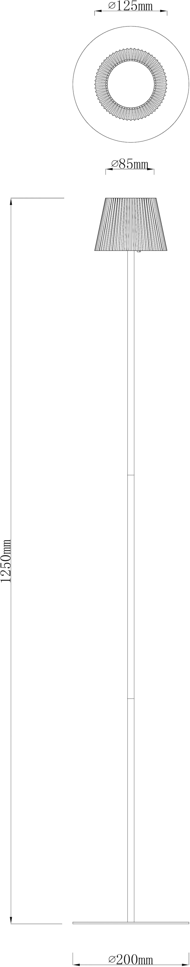 my home LED Außen-Stehlampe »Härhult« 1 Stk. Warmweiß LED Akku-Leuchte, 125 cm, 340 lm, 3000 K, Touchdimmer, schwarz matt