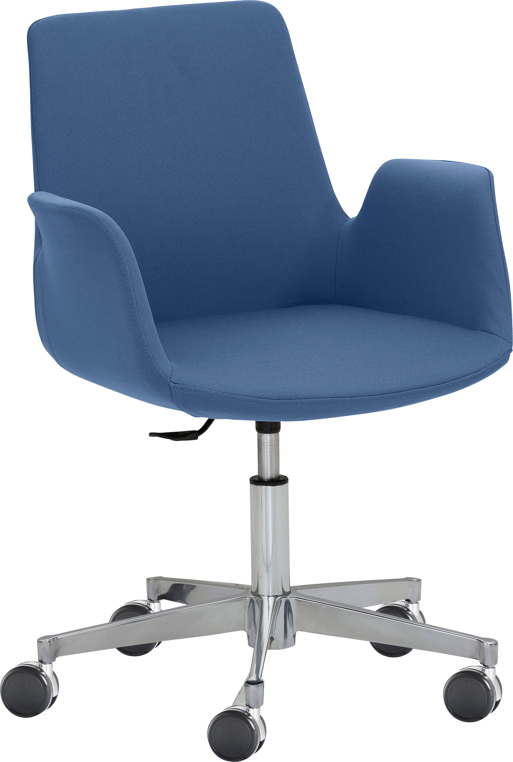 Mayer Sitzmöbel, Bürostuhl »Sessel myHELIOS« () 1 Stk., Blau + Aluminium, Polyester, B/H/T: 65 cm x 82 cm, Blau + Aluminium