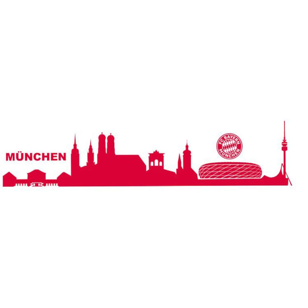 Wall-Art Wandtattoo »Fußball München Skyline mit Logo«, (1 St.)