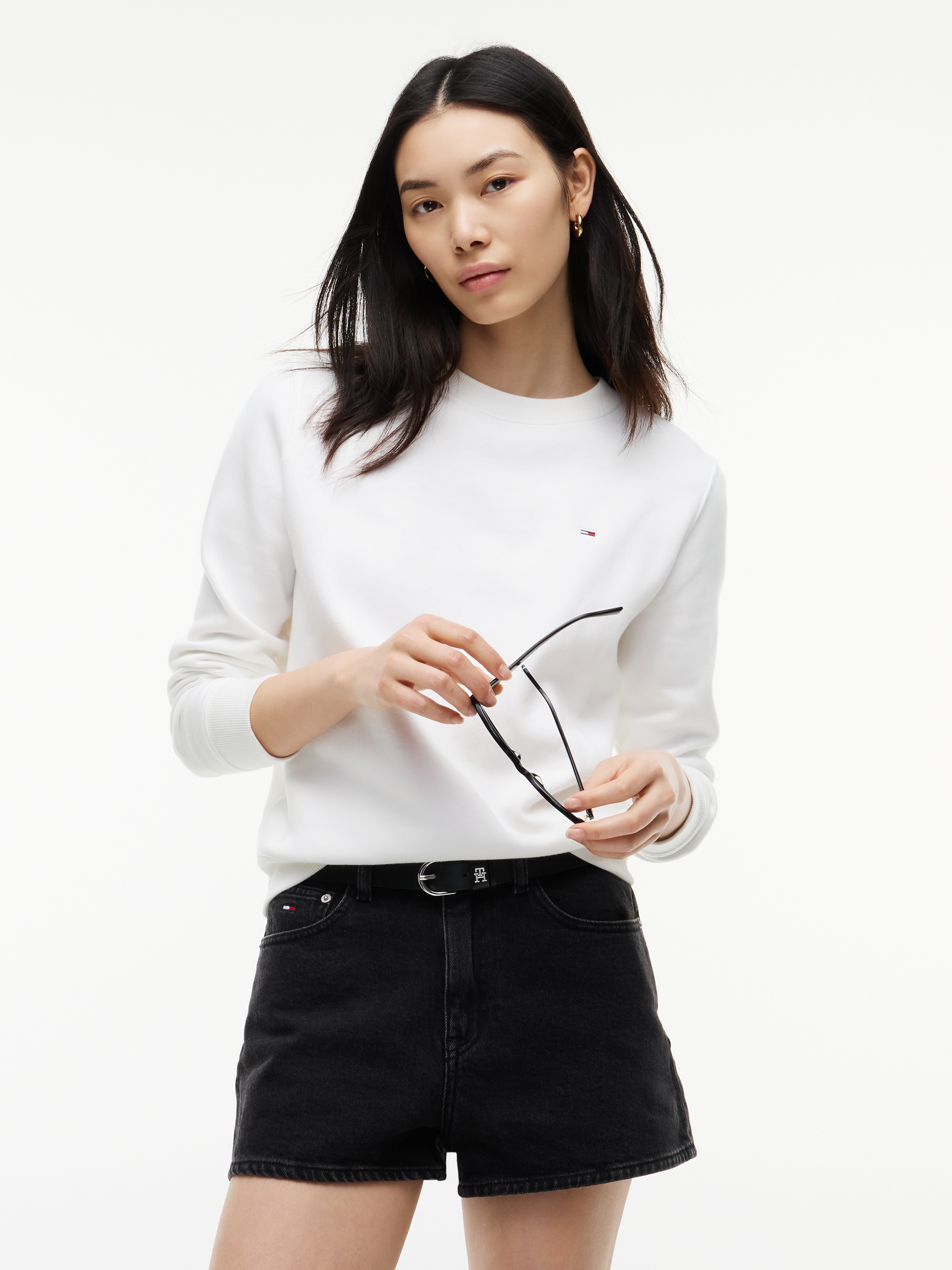 Tommy Jeans Sweatshirt »TJW REG S FLAG CREW«, mit Logostickerei, Regular Fit
