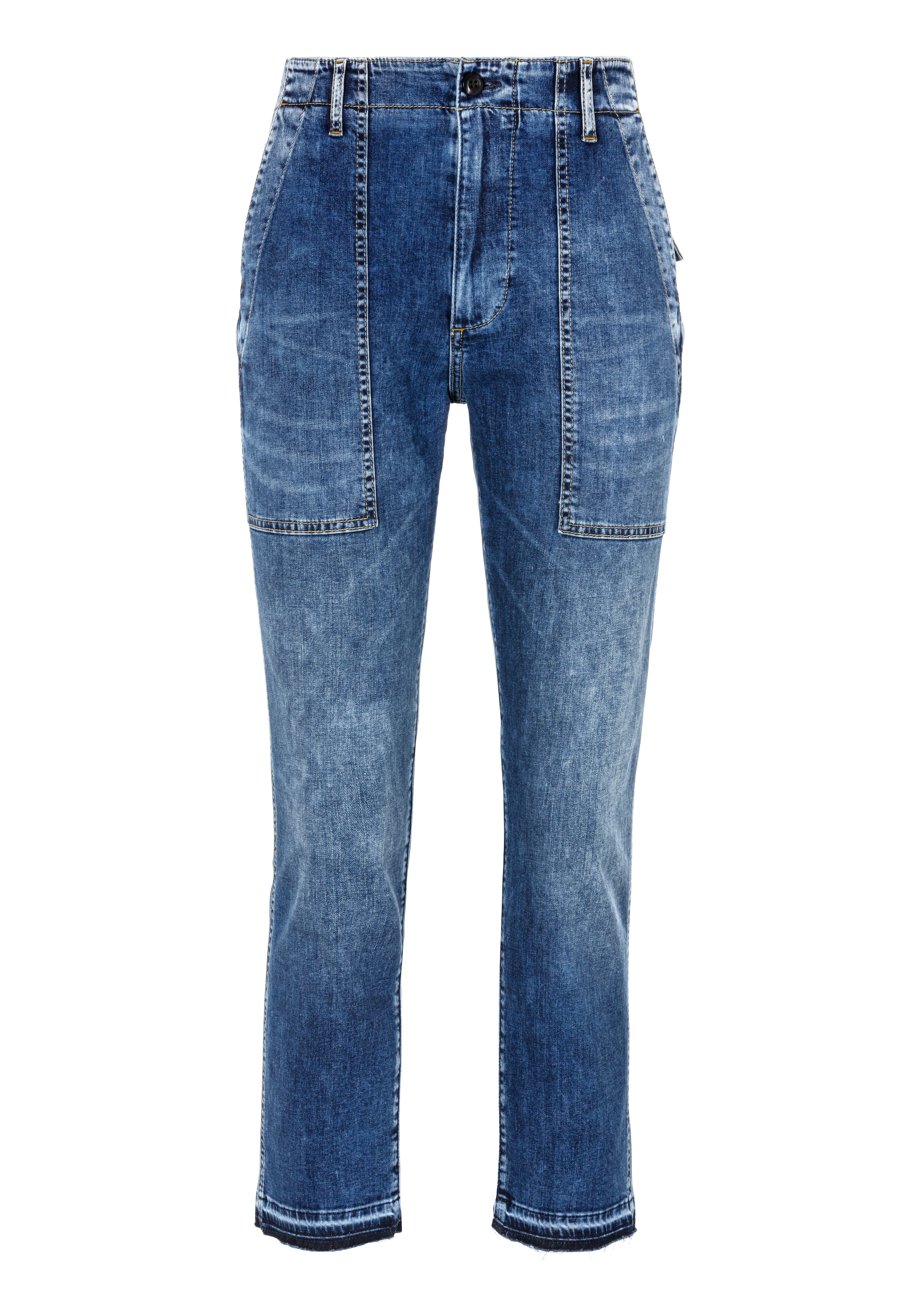 Herrlicher 3/4-Jeans »Fatique Women Slim Recycled Light Denim«, mit großen aufgesetzten Taschen vorn