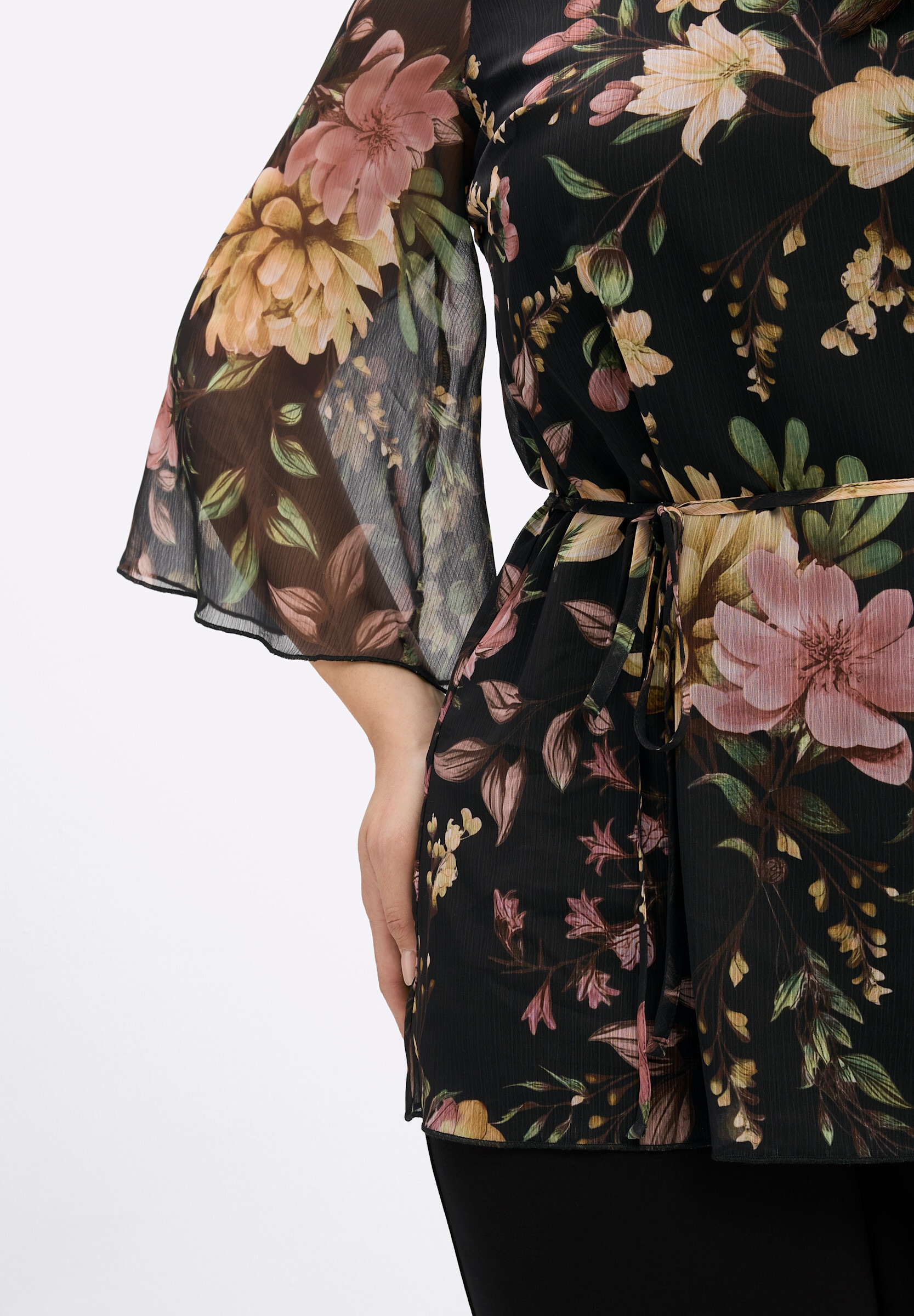 Sheego Longbluse »Tunika Tunika mit floralem Alloverprint«